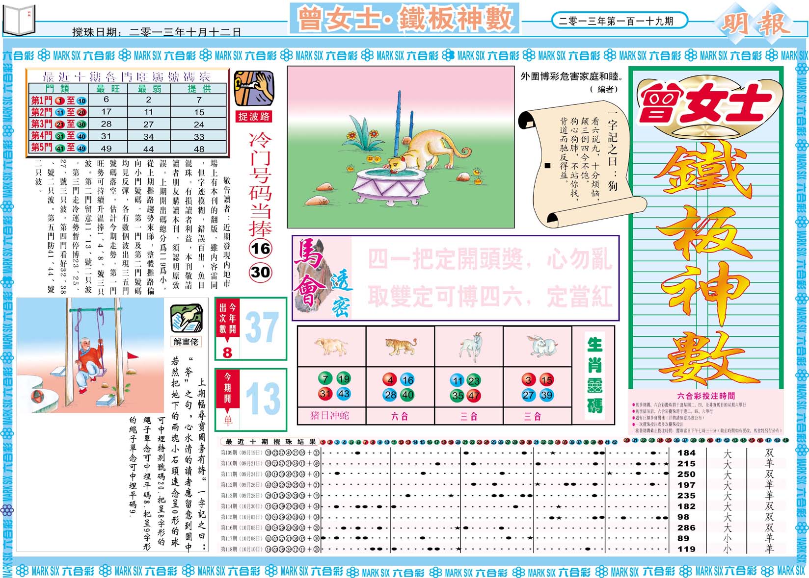 曾女士铁板神数