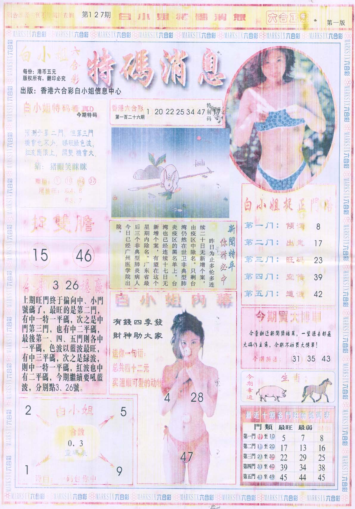 白小姐特码消息