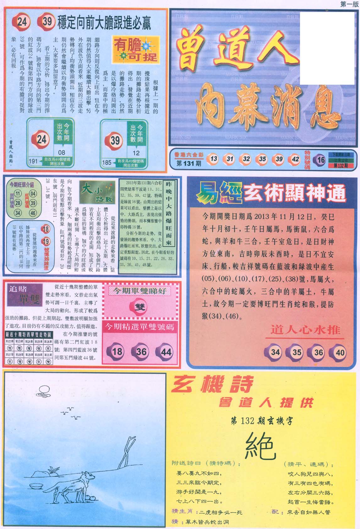 曾道人内幕消息