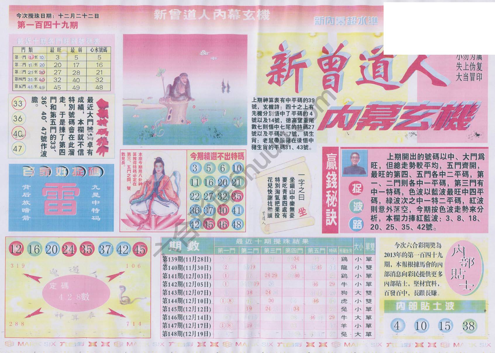 新曾道人内幕玄机