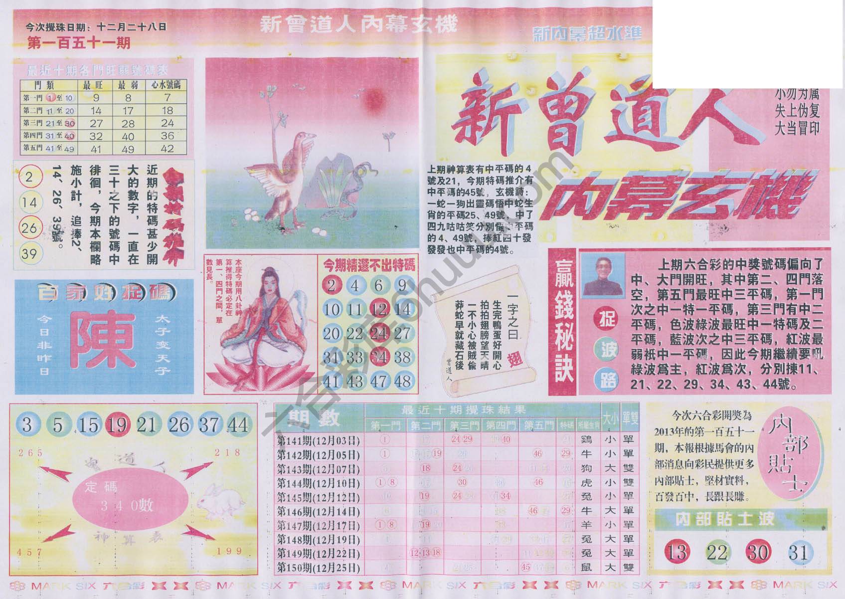新曾道人内幕玄机