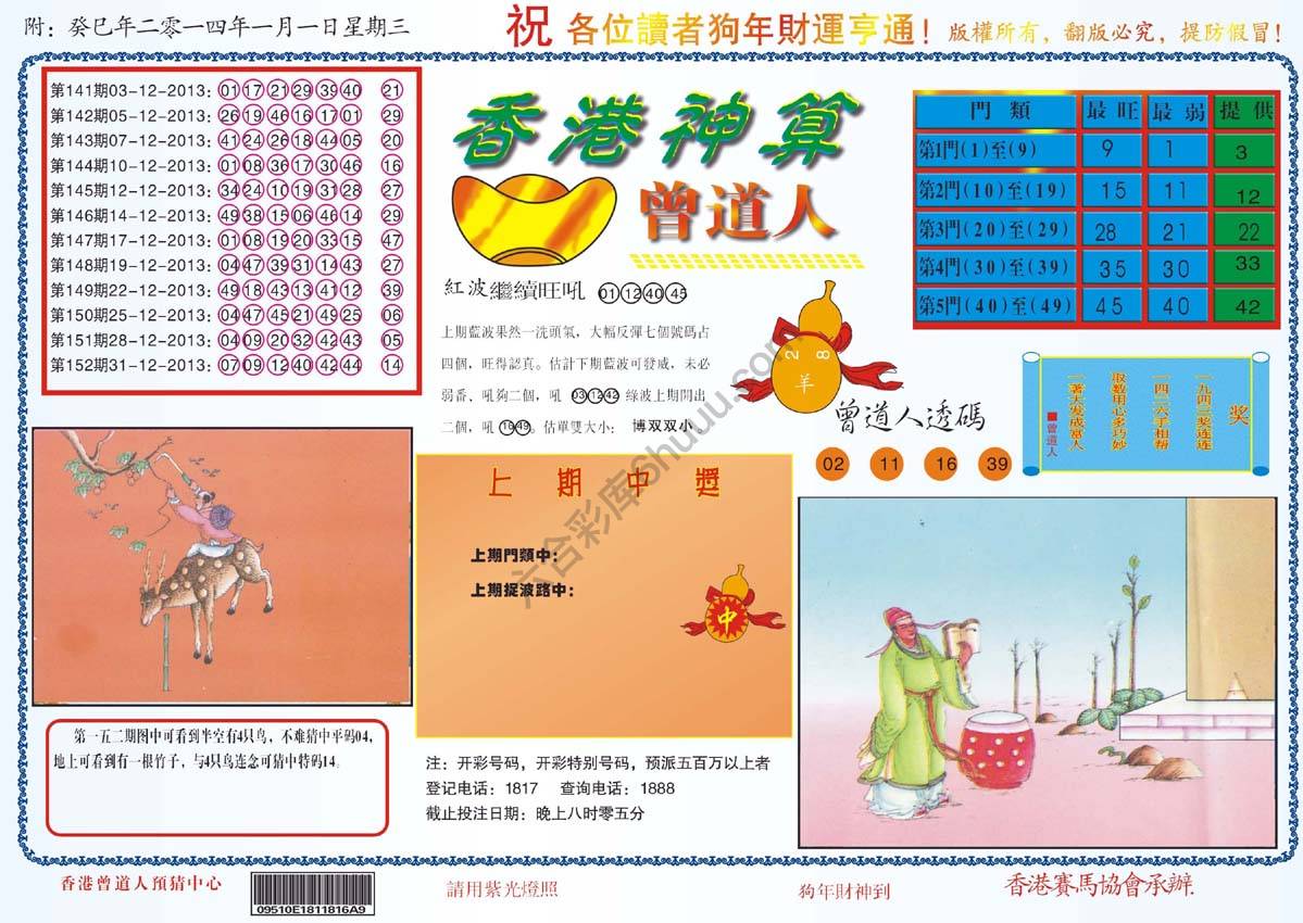 香港神算曾道人