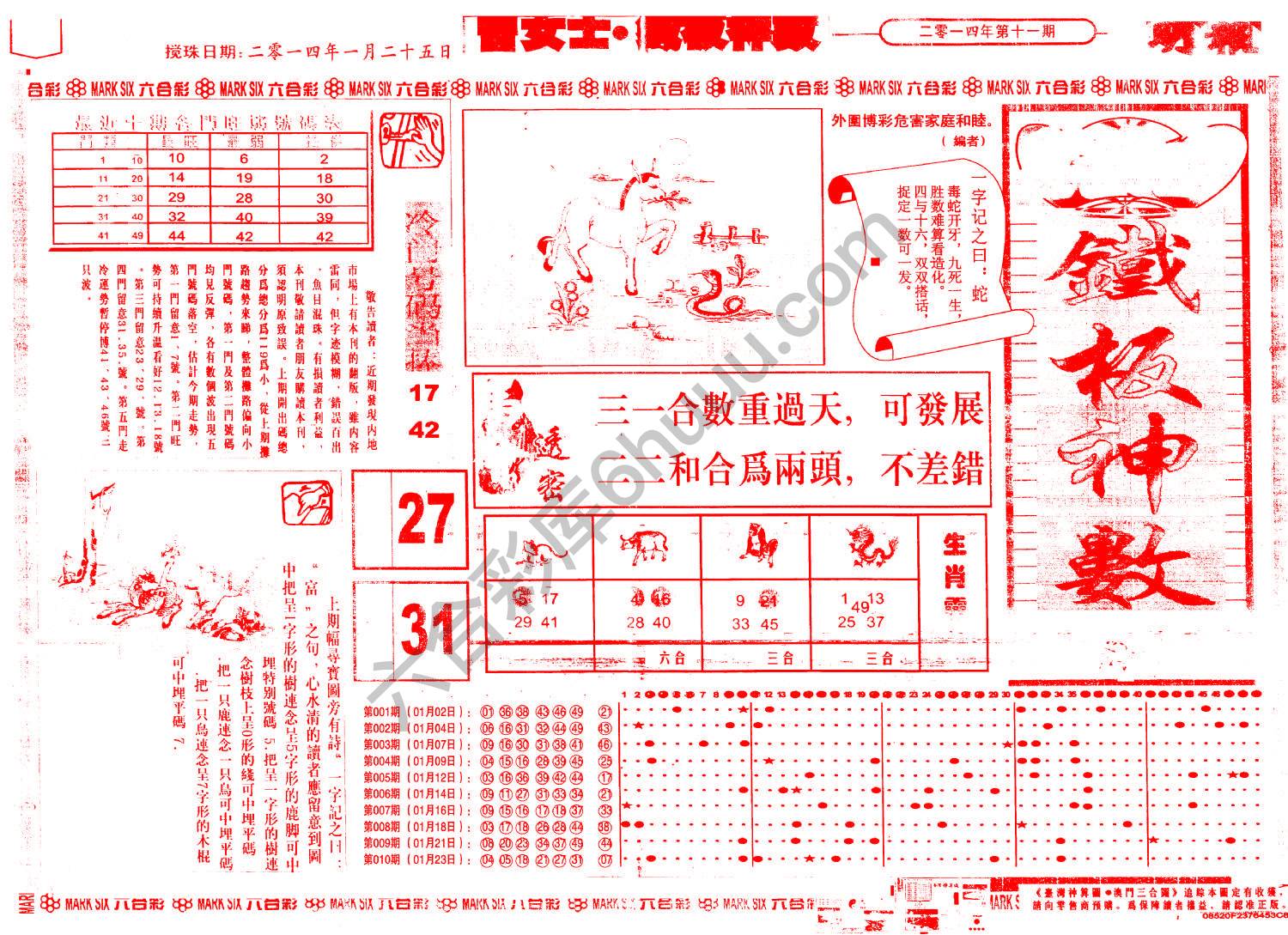 曾女士铁板神数
