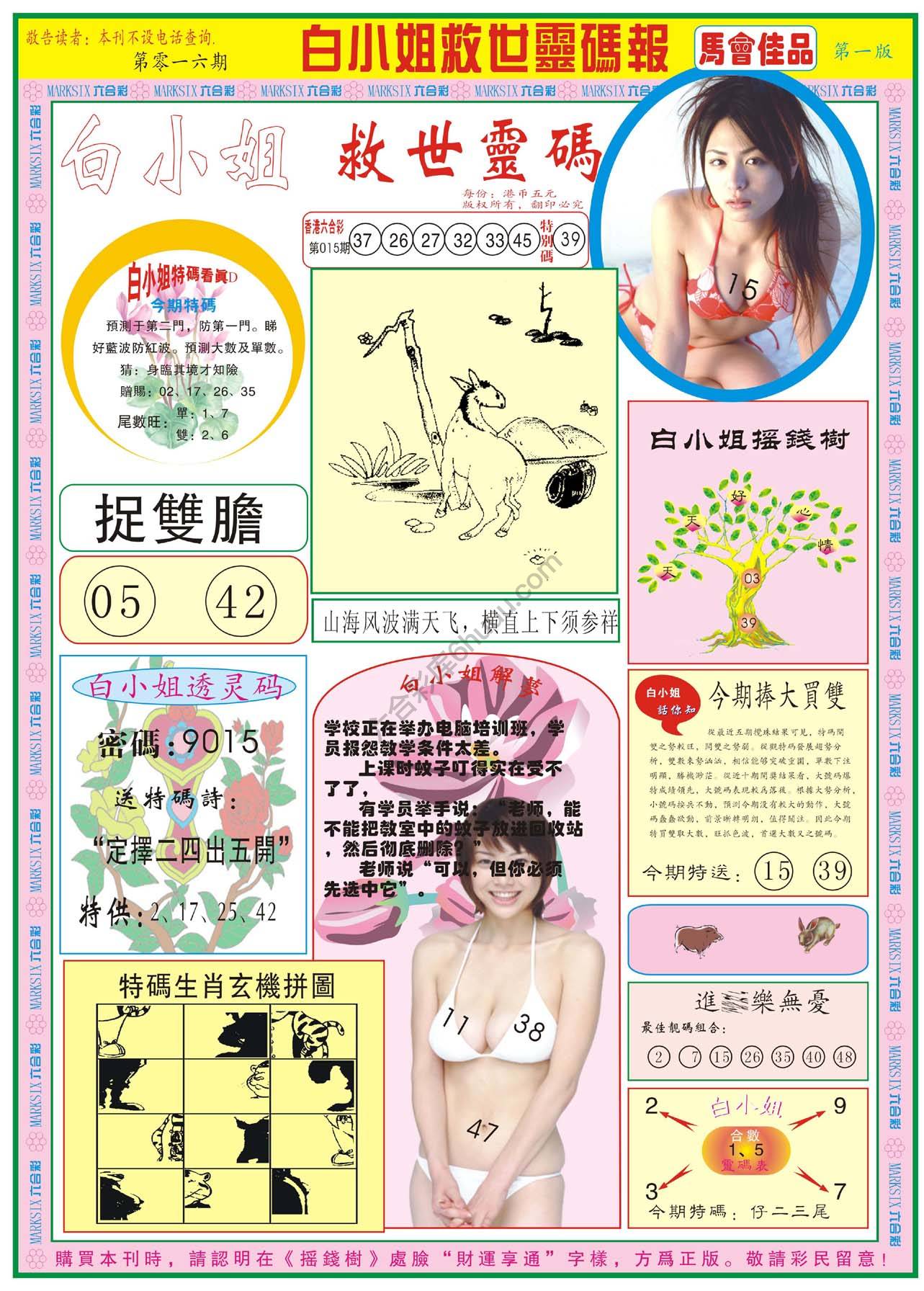 白小姐救世灵码报