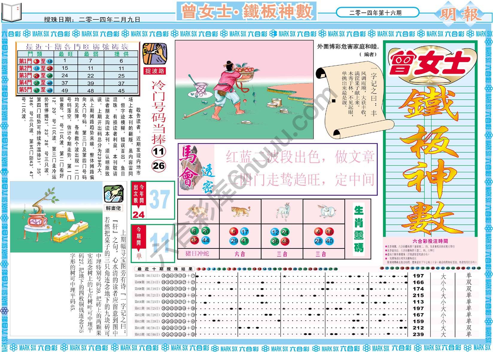 曾女士铁板神数