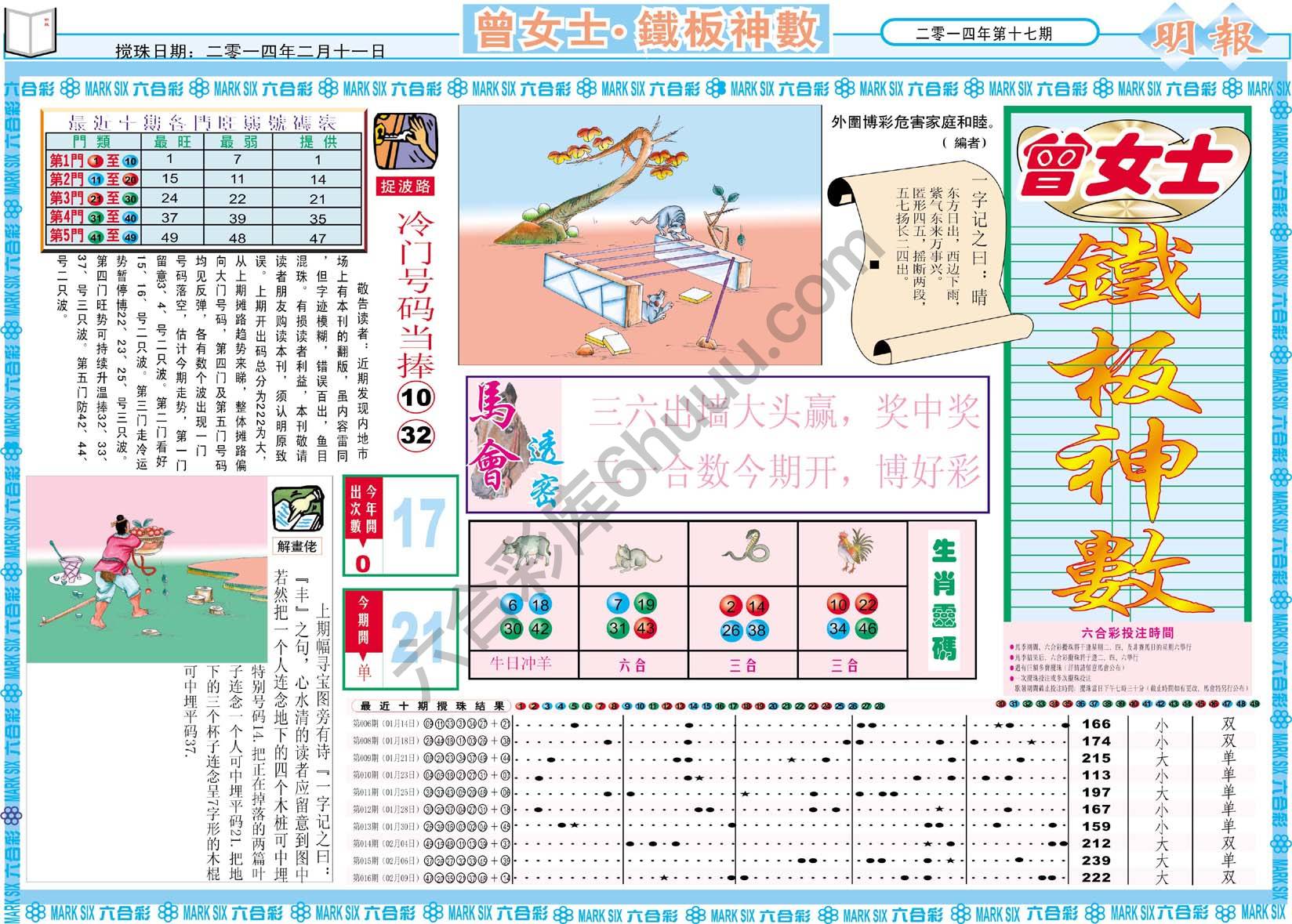 曾女士铁板神数