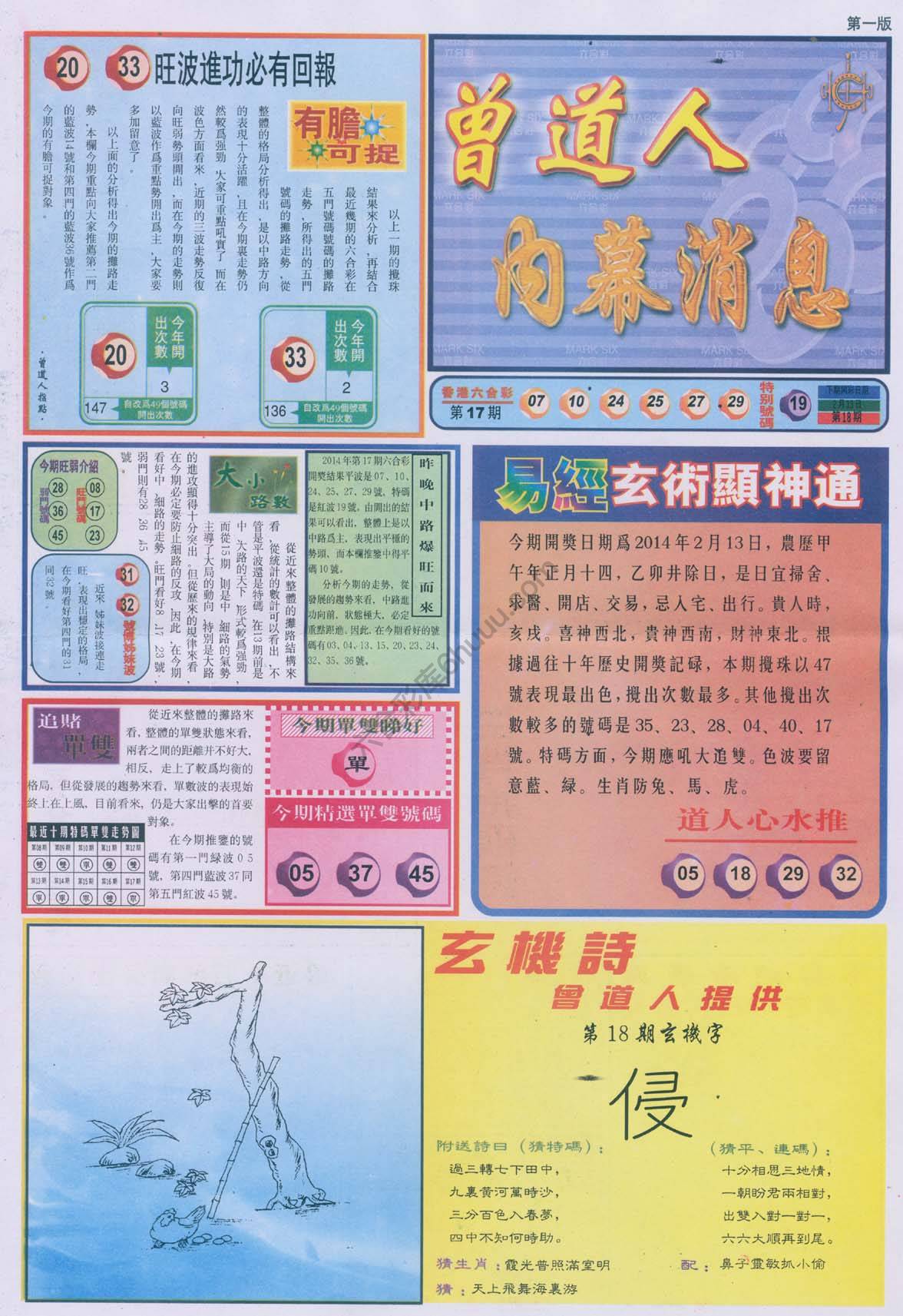 曾道人内幕消息