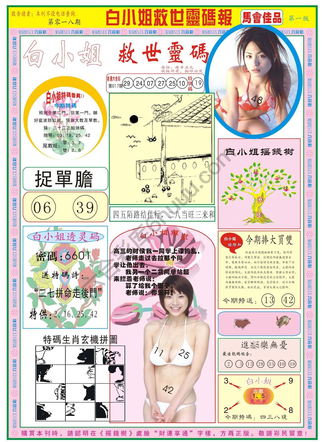 白小姐救世灵码报