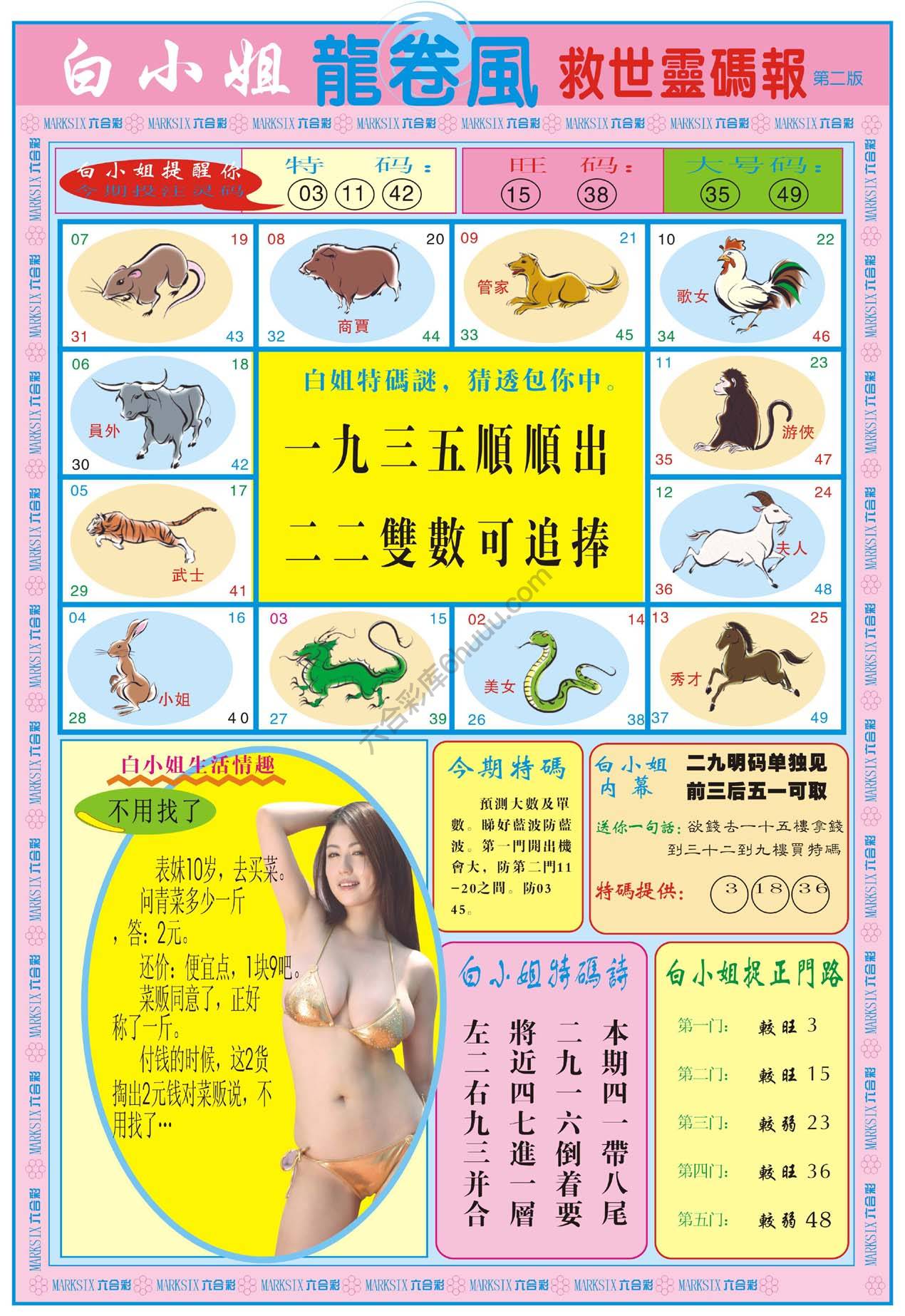 白小姐救世灵码报