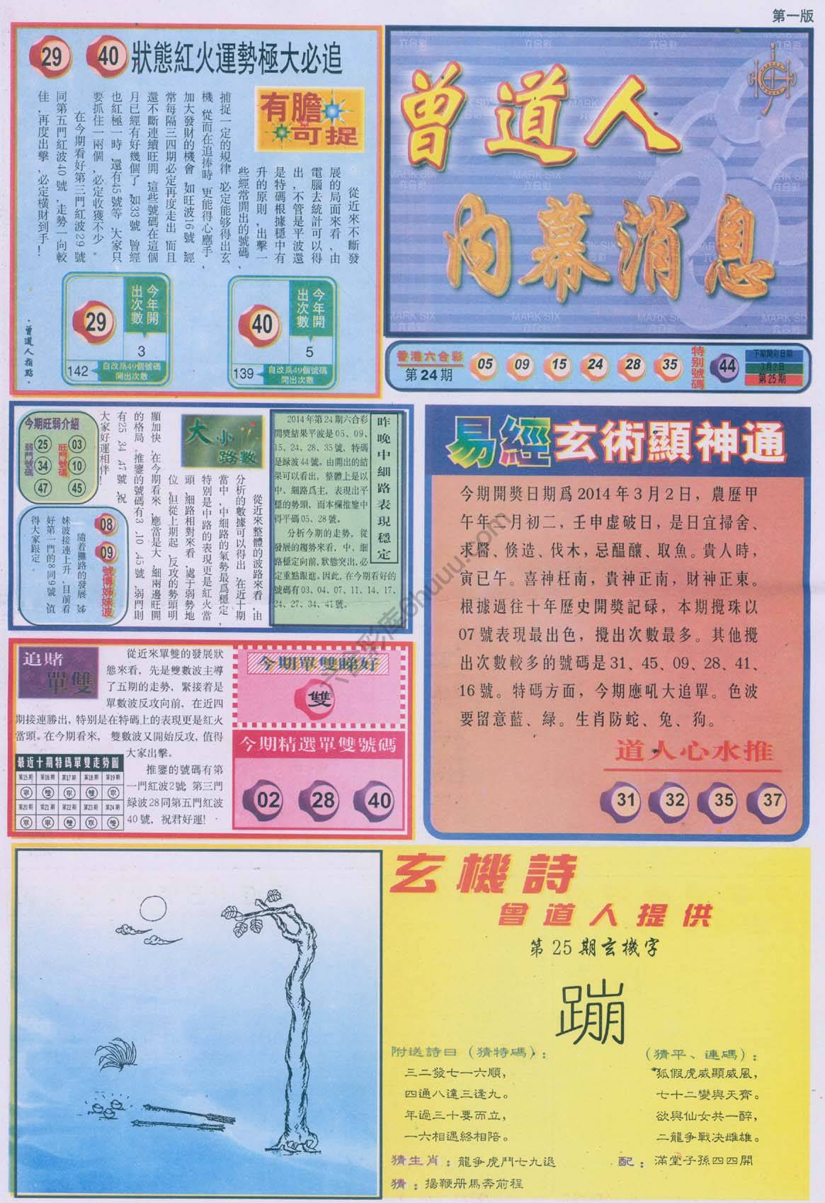 曾道人内幕消息