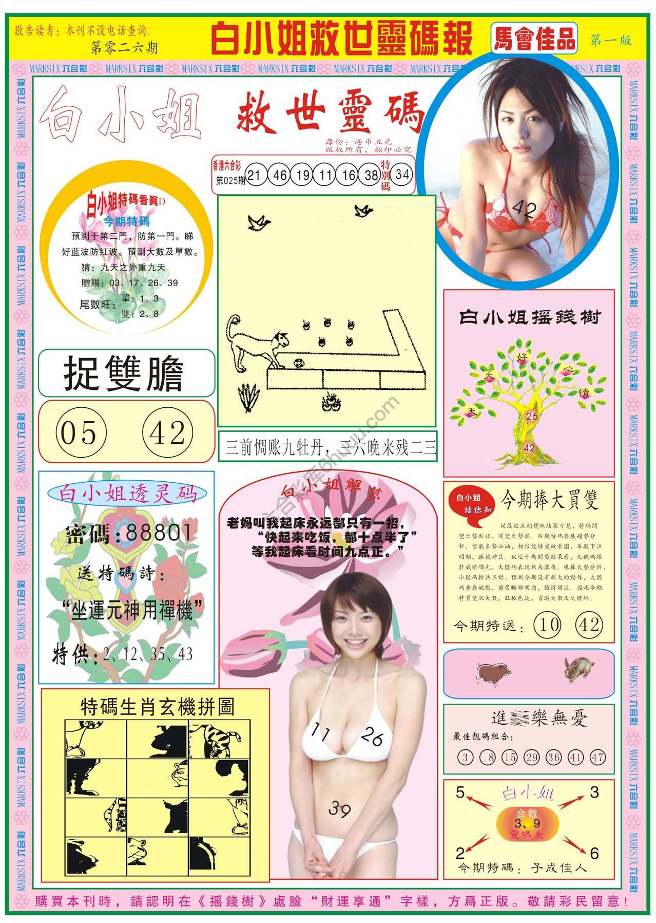 白小姐救世灵码报