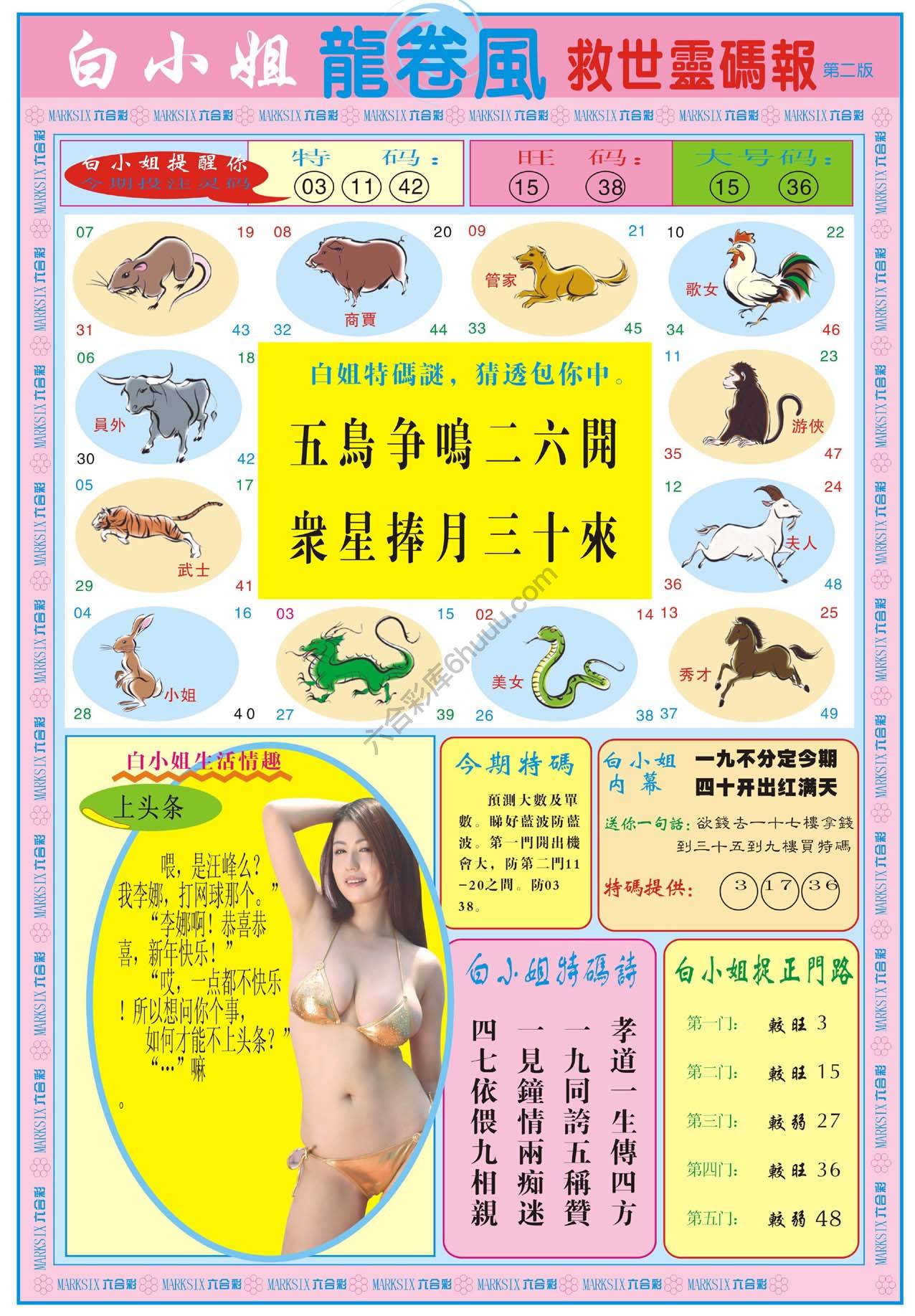 白小姐救世灵码报
