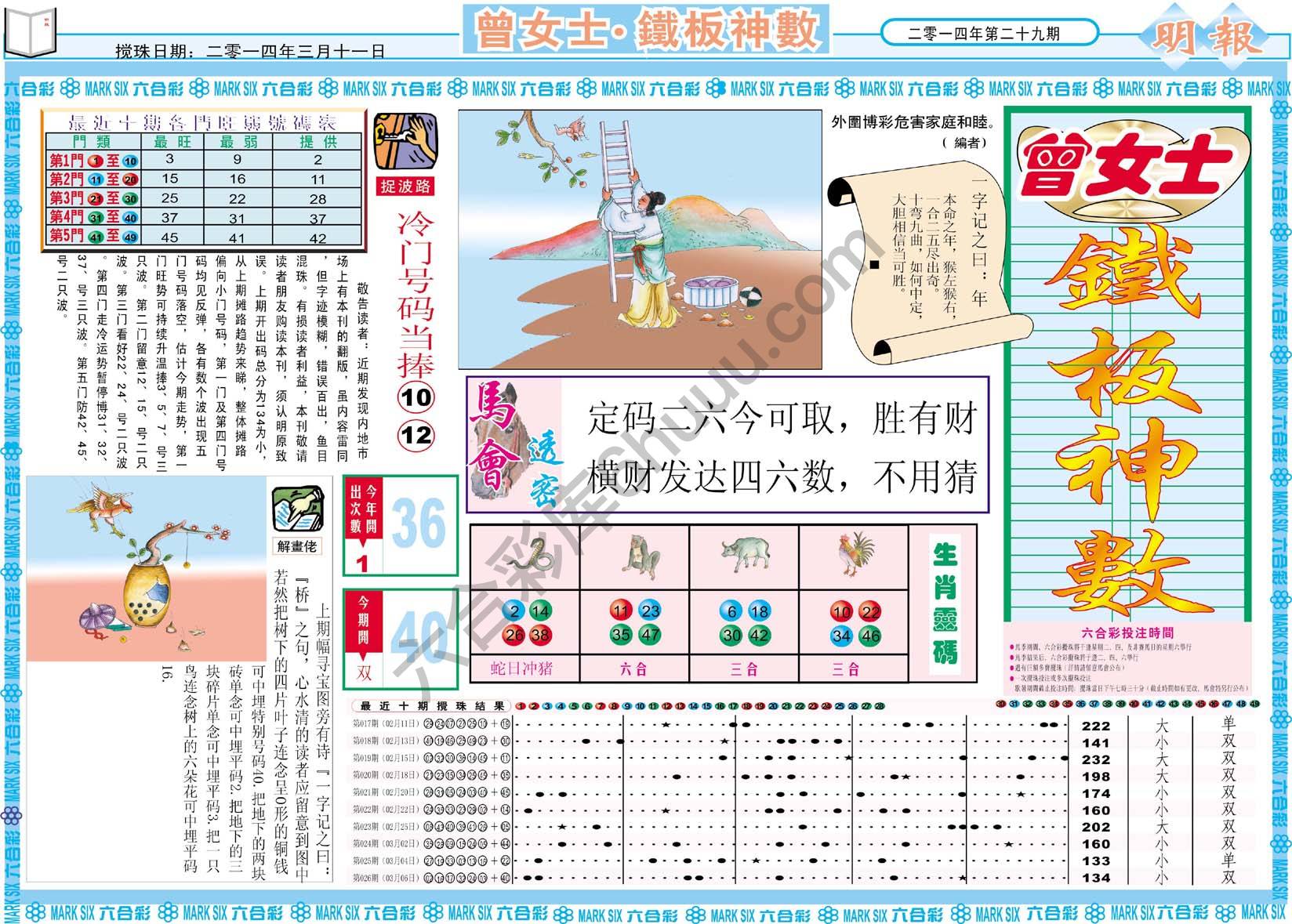 曾女士铁板神数