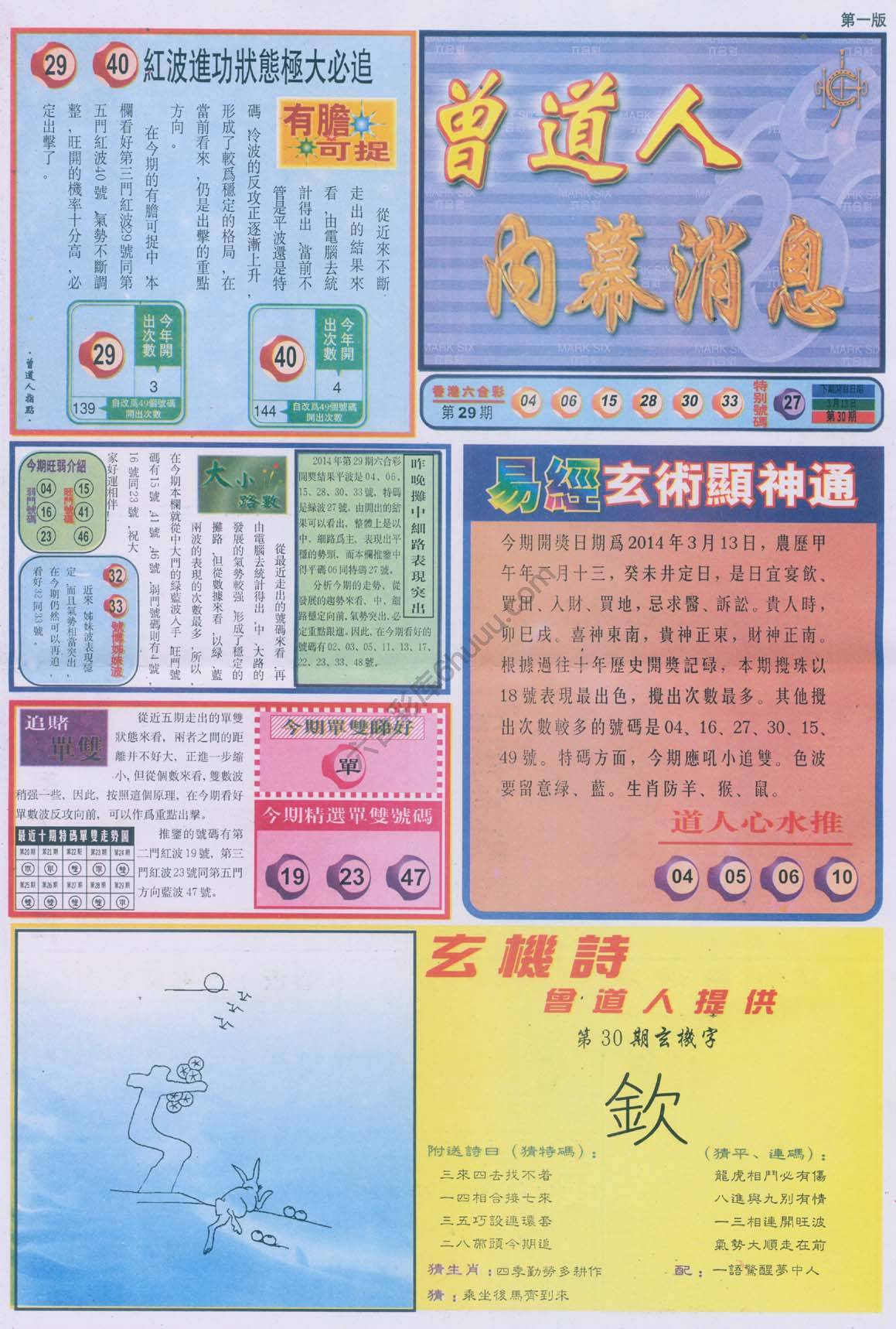 曾道人内幕消息