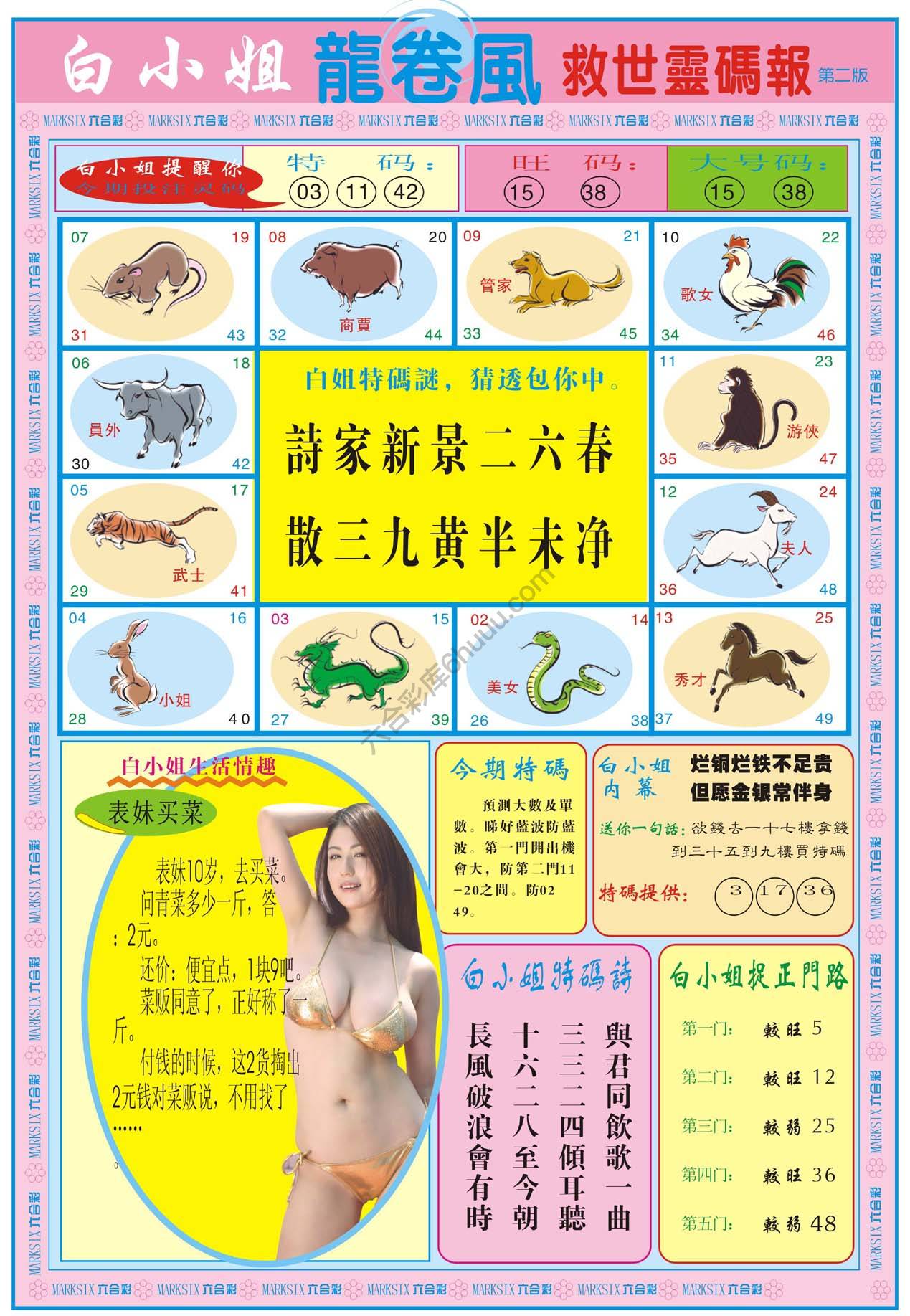 白小姐救世灵码报
