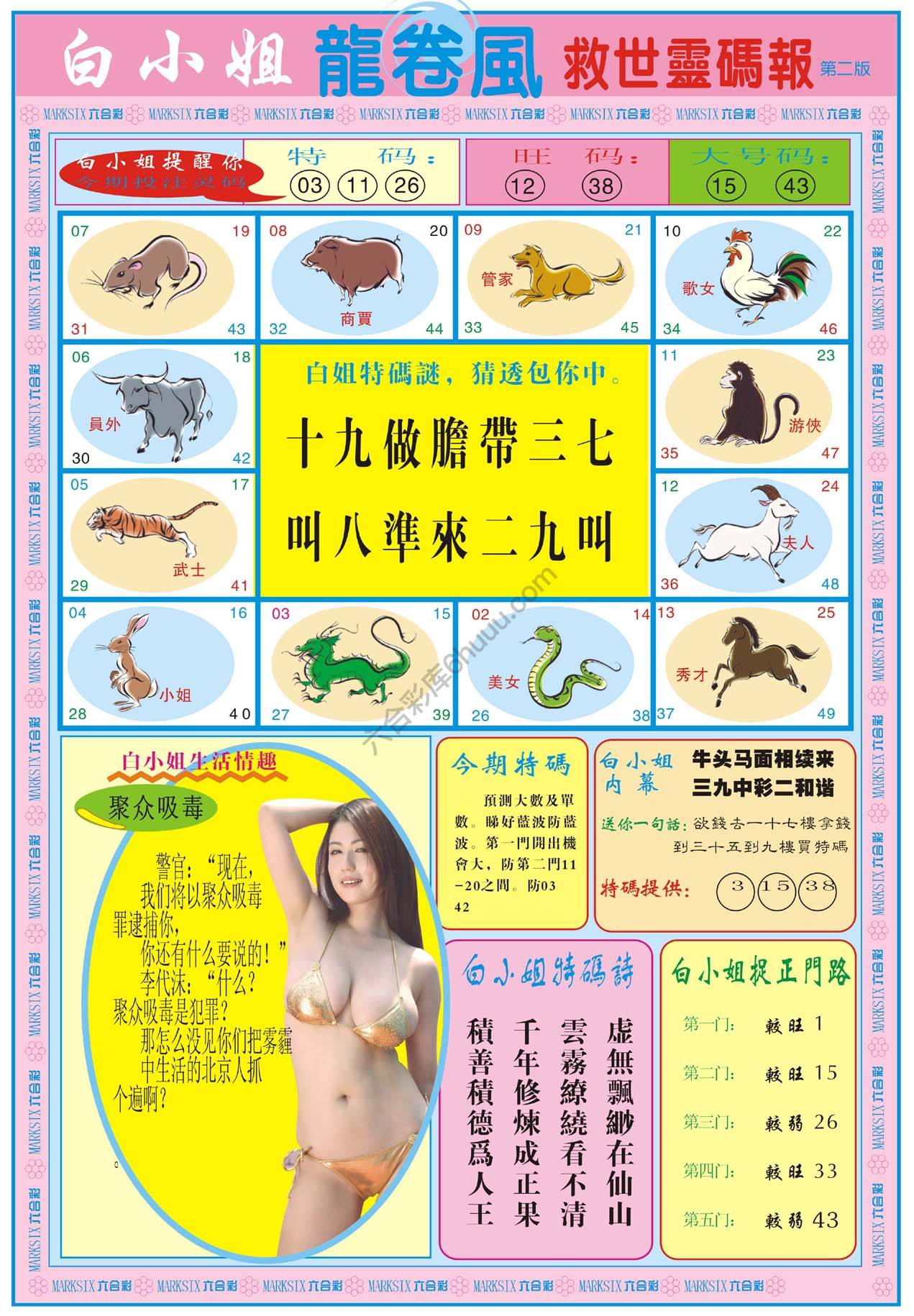 白小姐救世灵码报