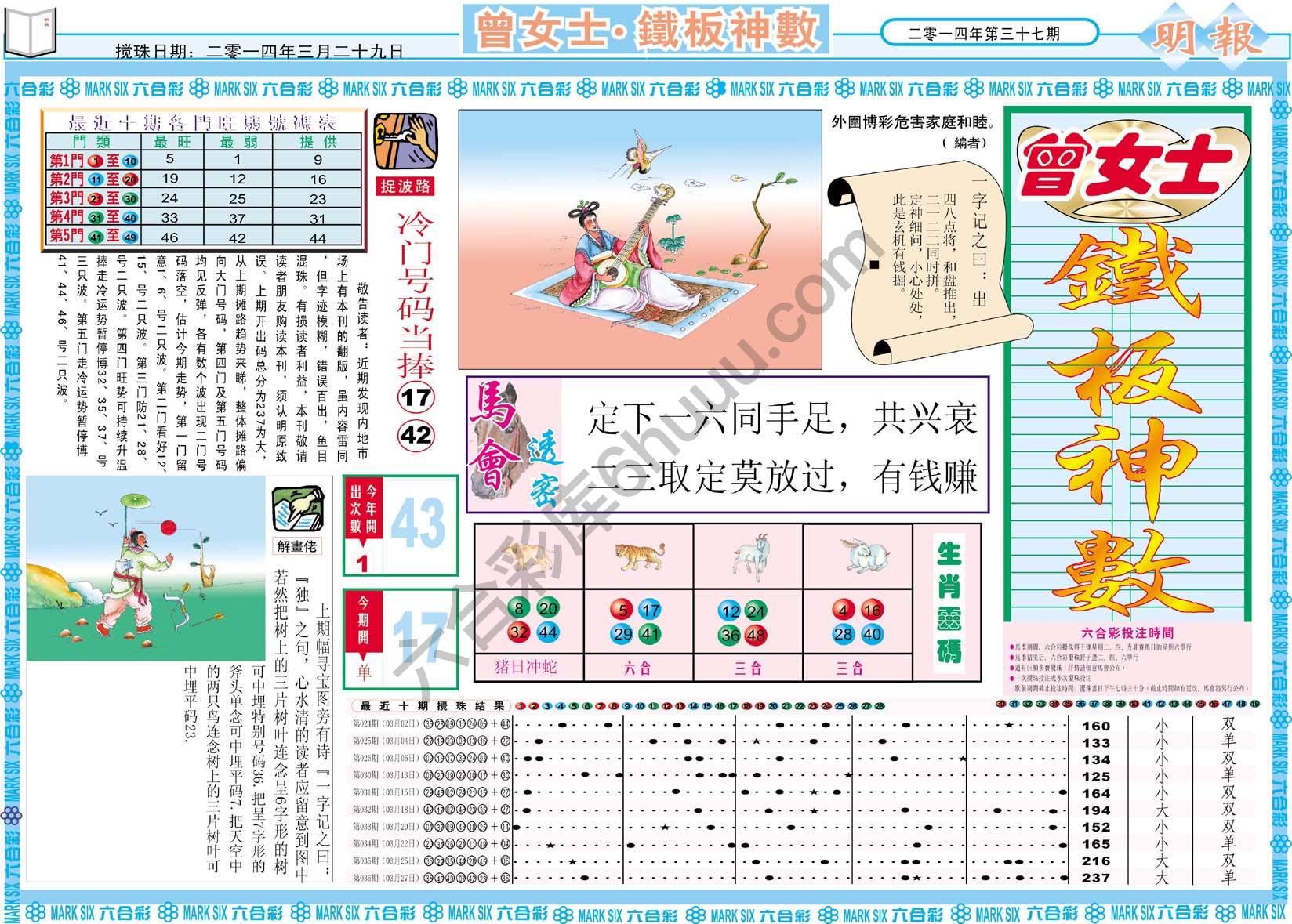 曾女士铁板神数