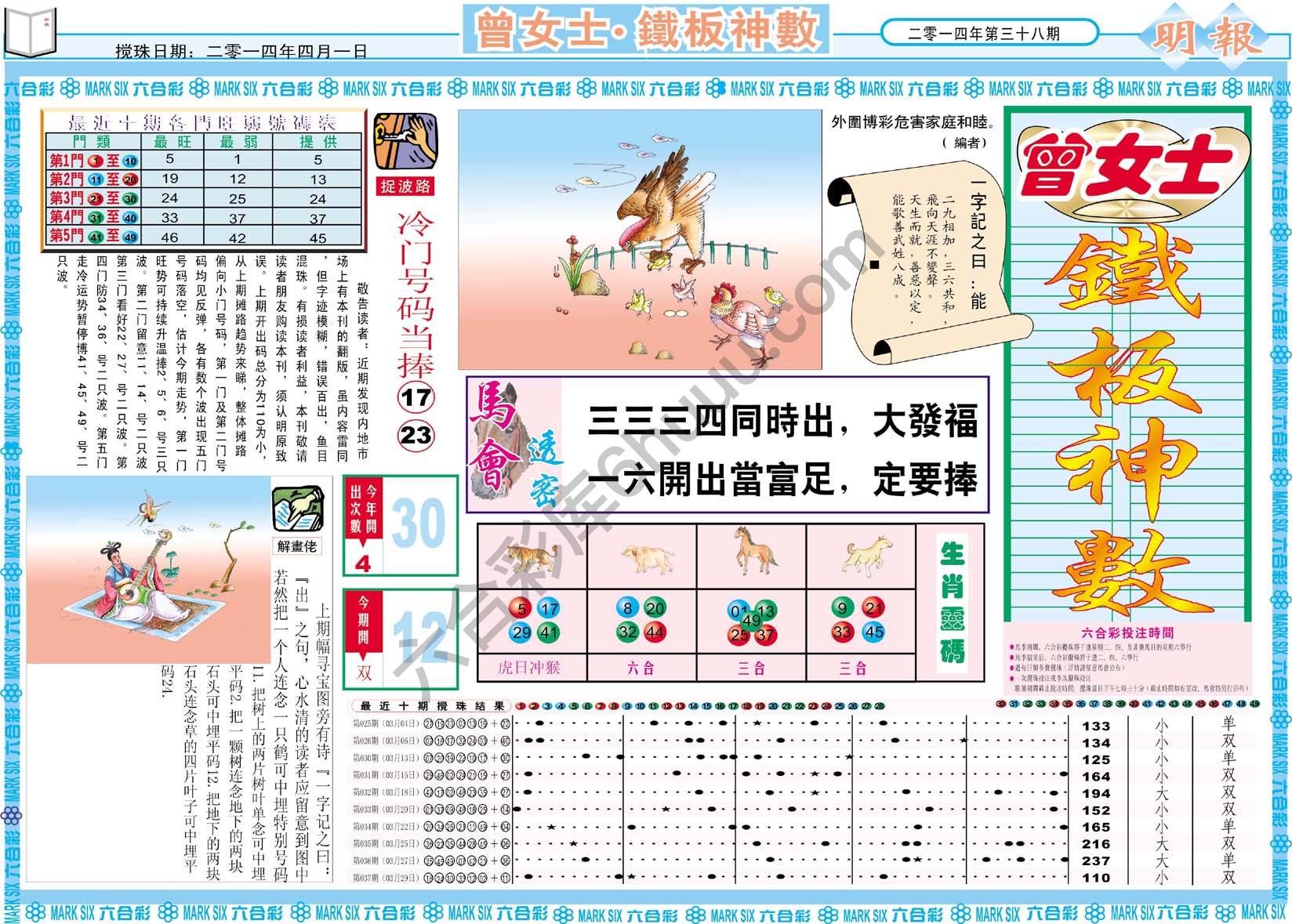 曾女士铁板神数