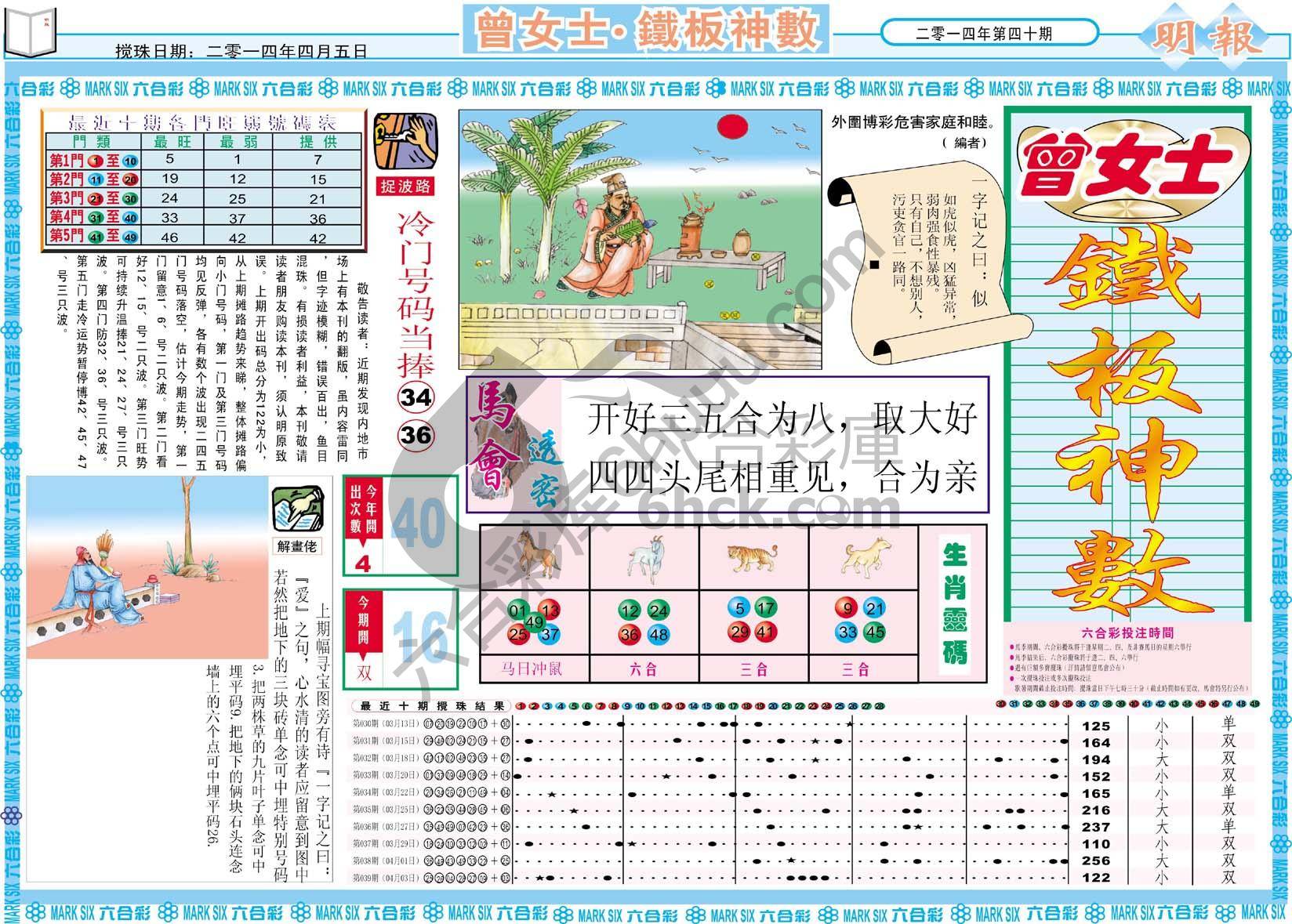 曾女士铁板神数