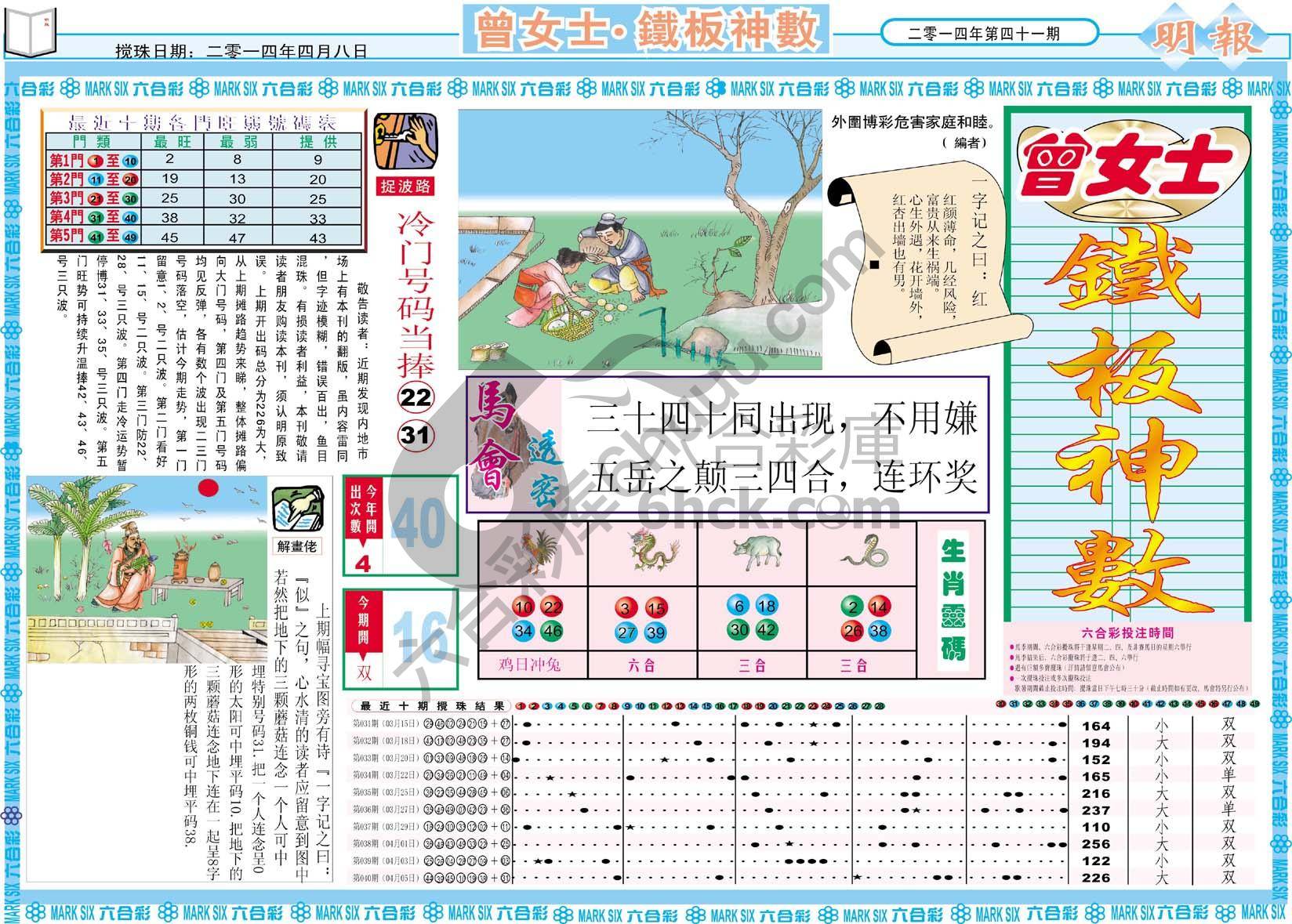 曾女士铁板神数