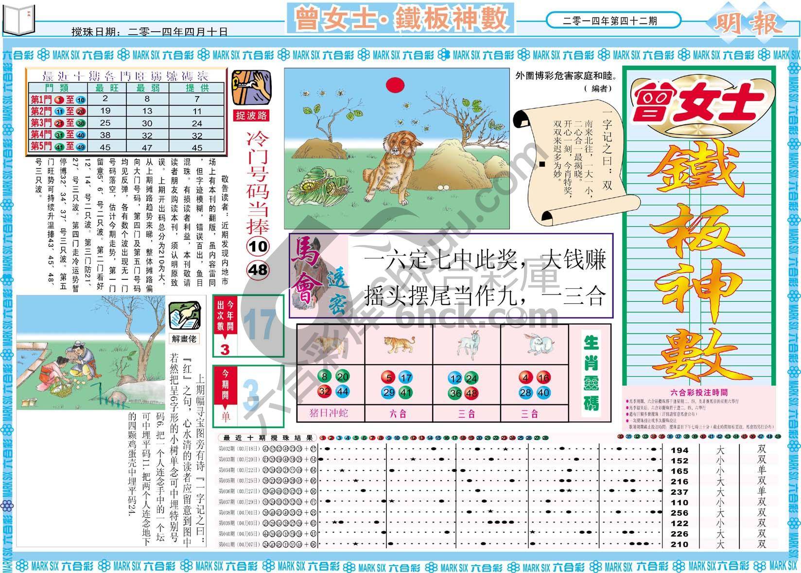 曾女士铁板神数