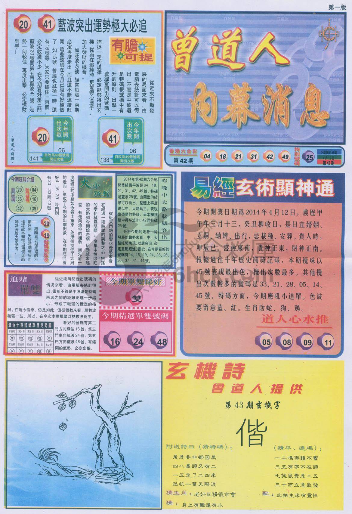 曾道人内幕消息