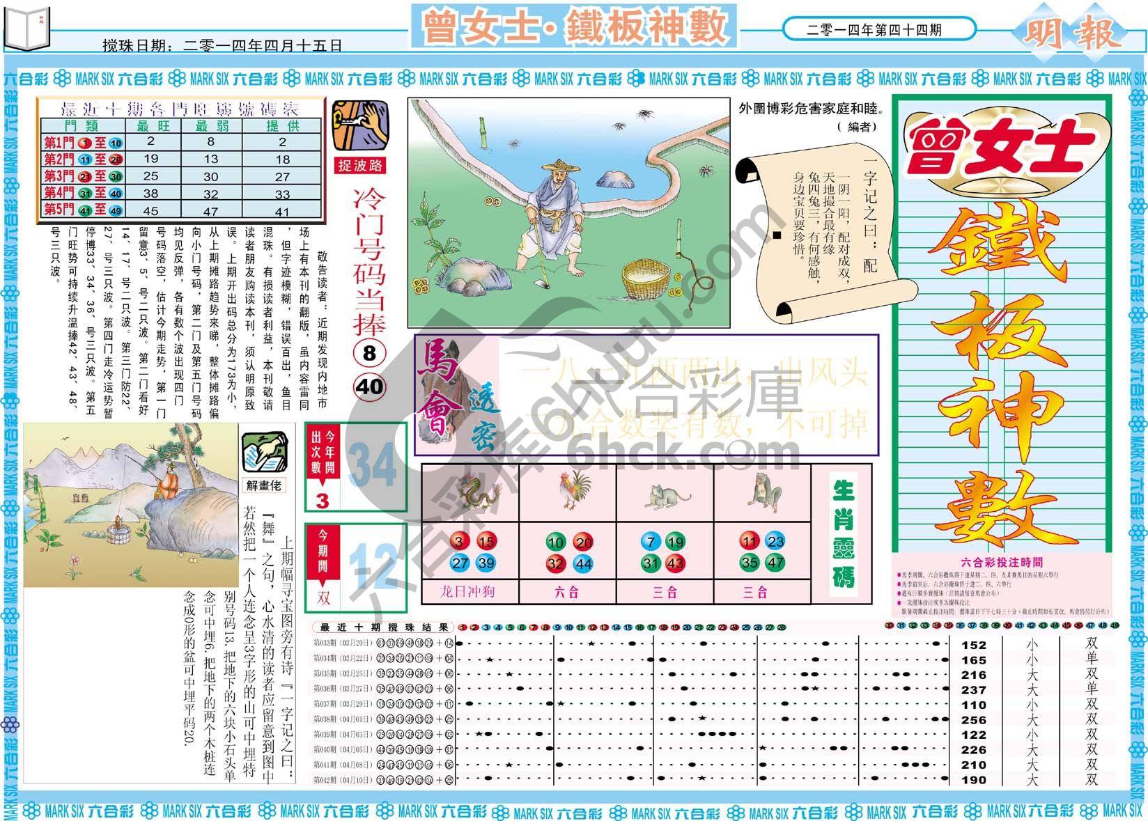 曾女士铁板神数