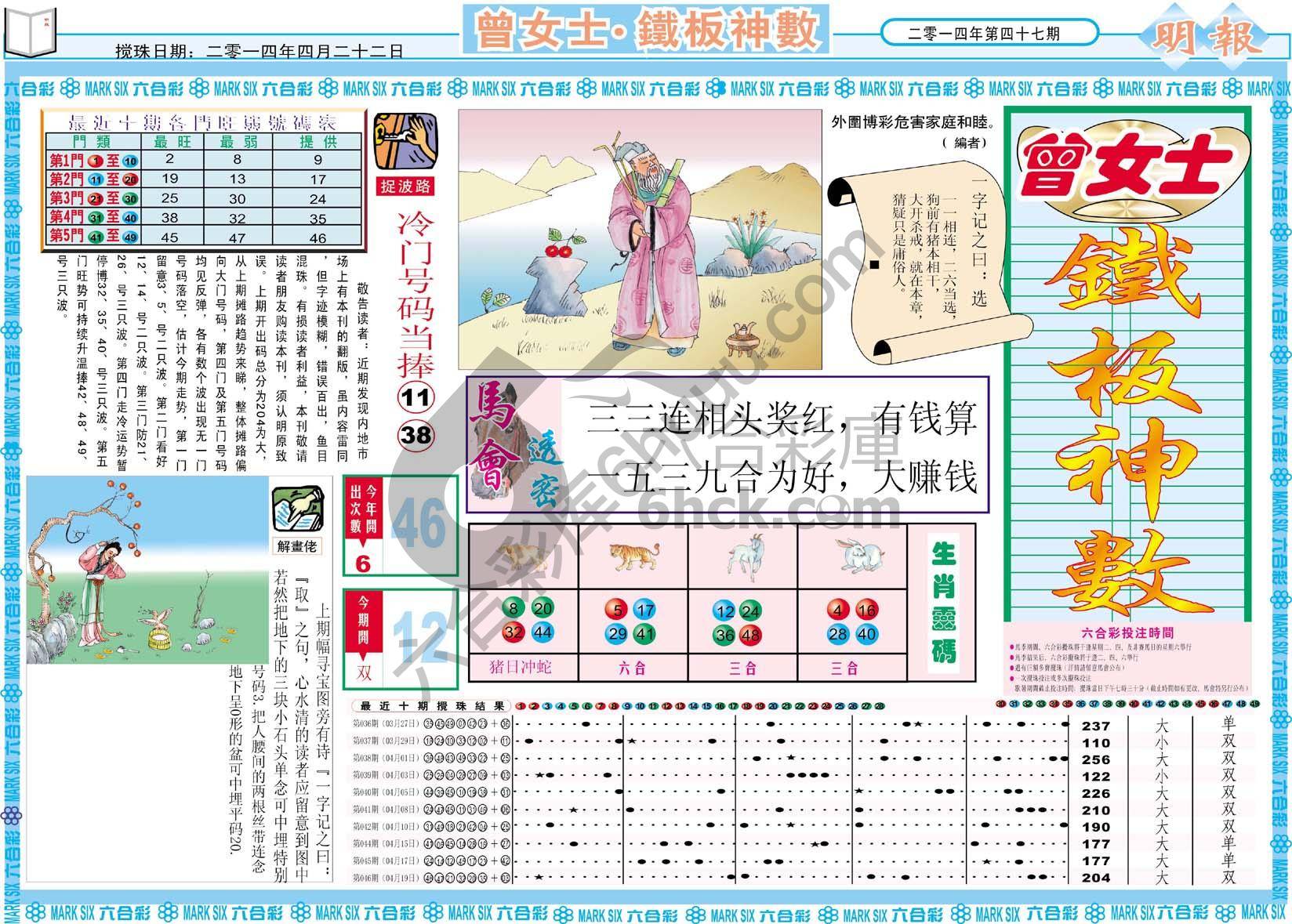 曾女士铁板神数