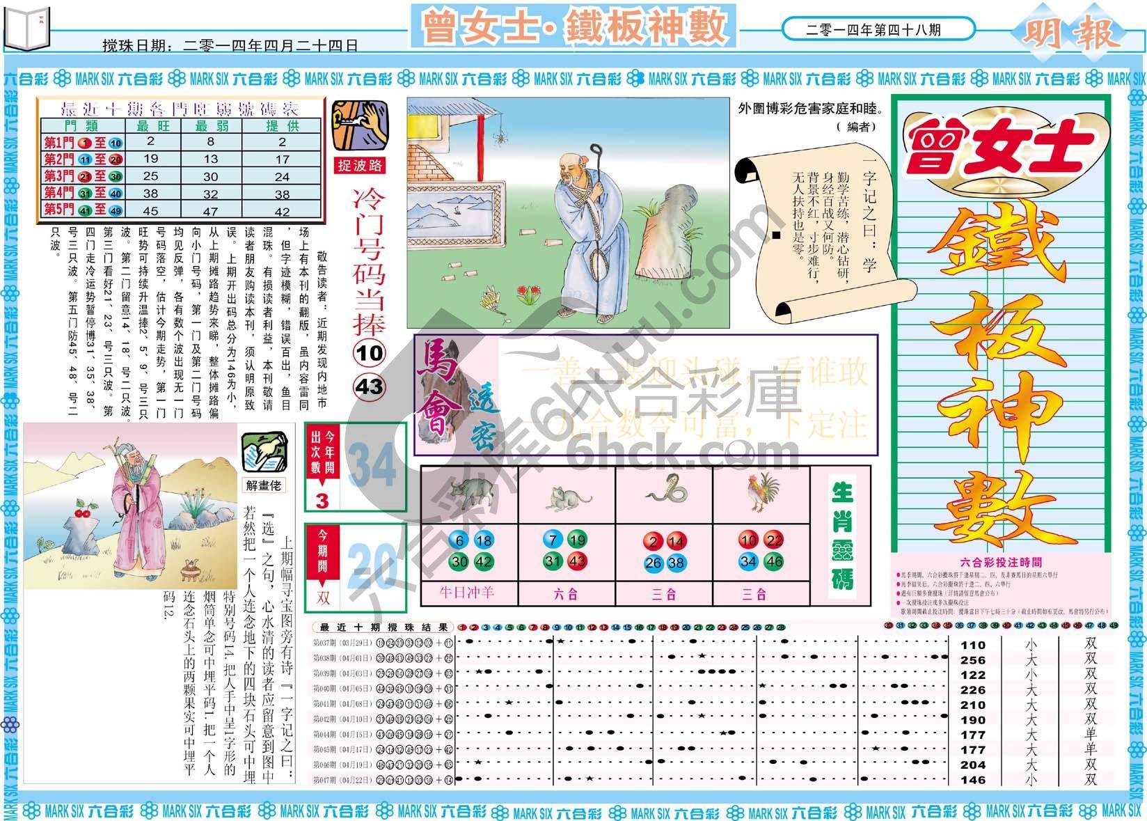 曾女士铁板神数