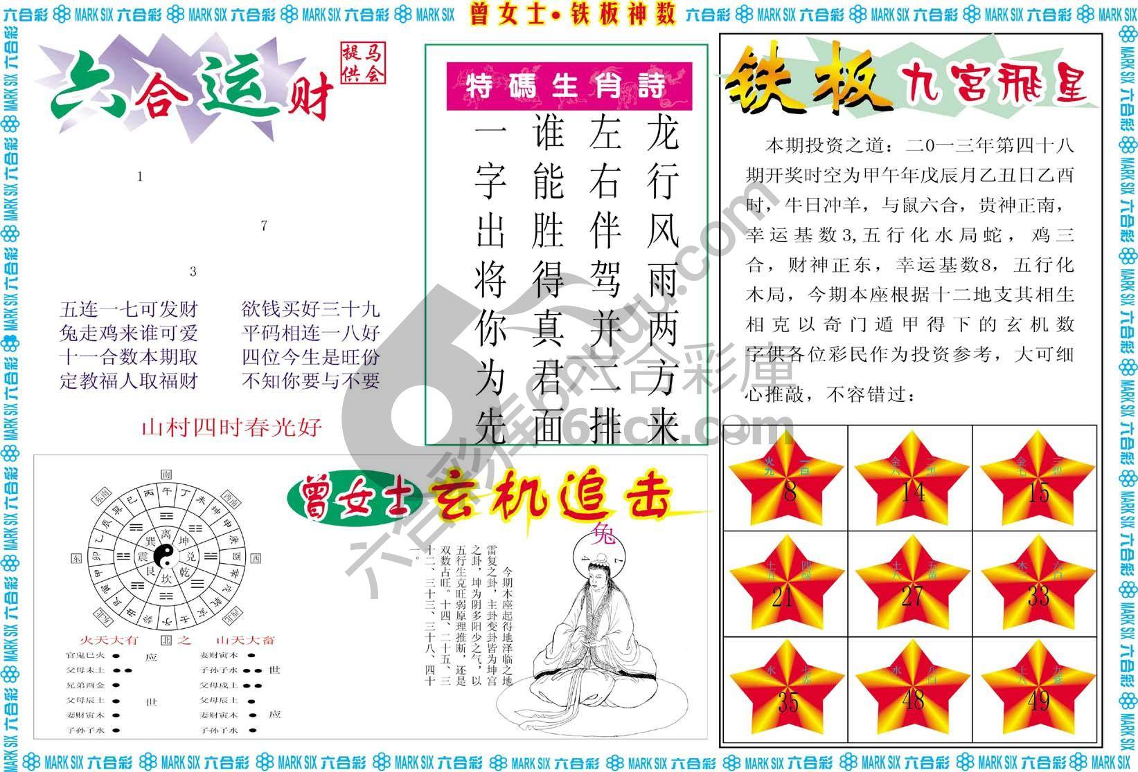 曾女士铁板神数