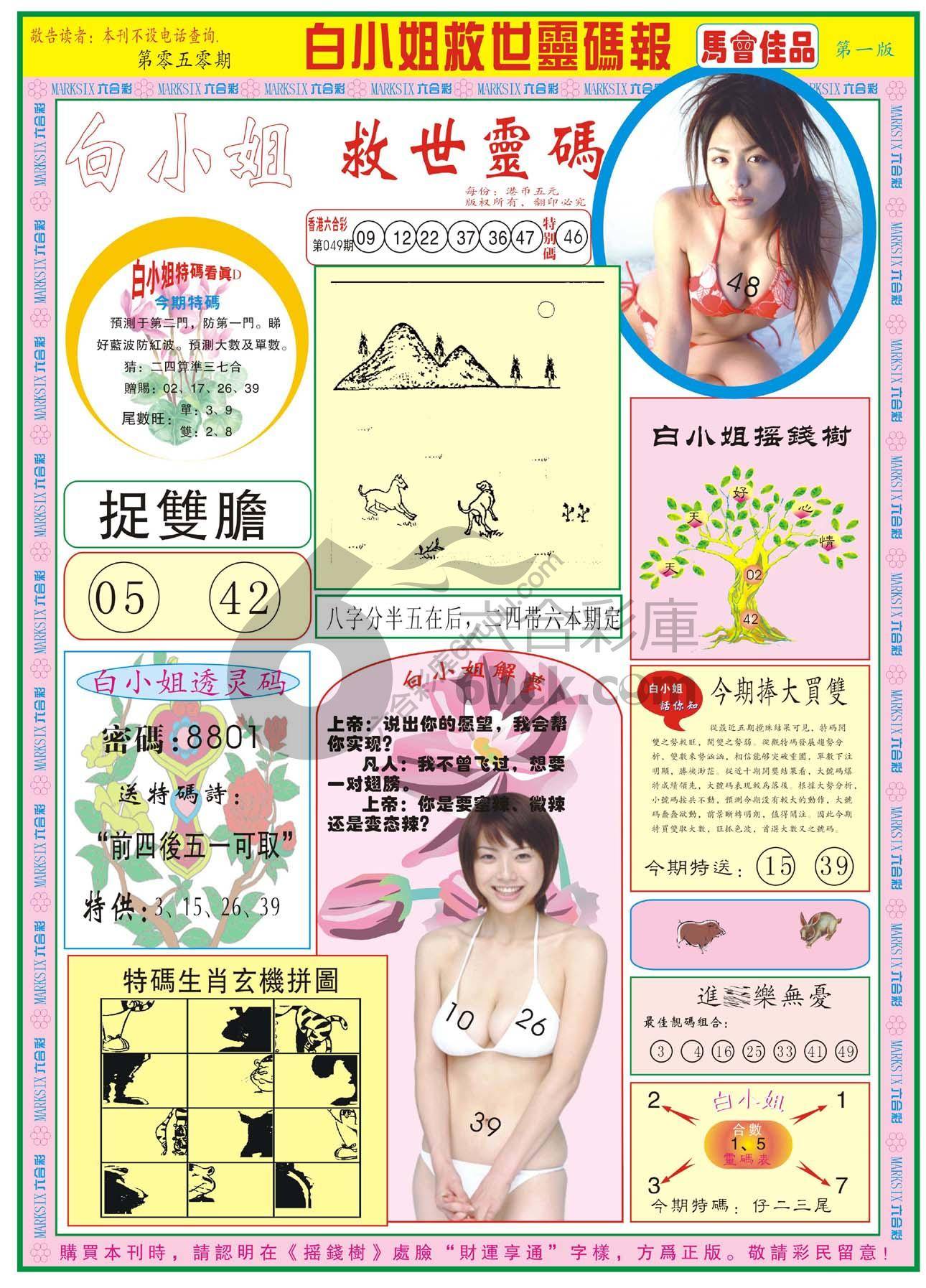 白小姐救世灵码报