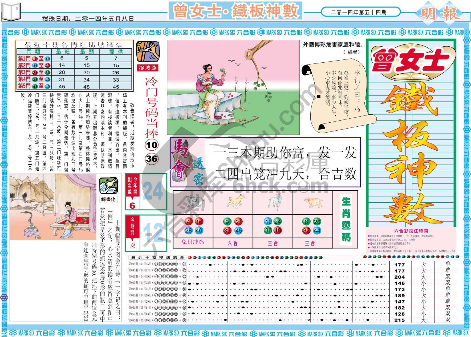 曾女士铁板神数