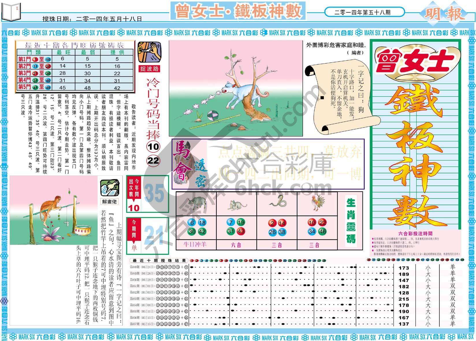 曾女士铁板神数