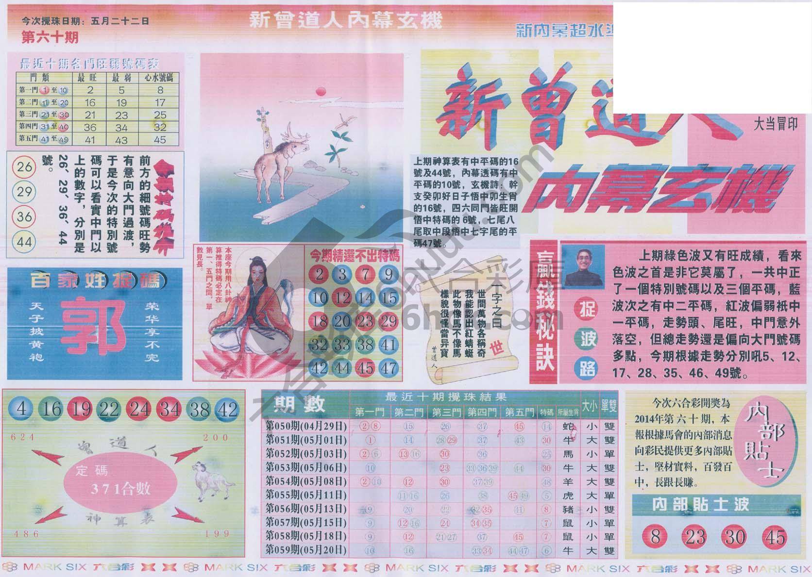 新曾道人内幕玄机