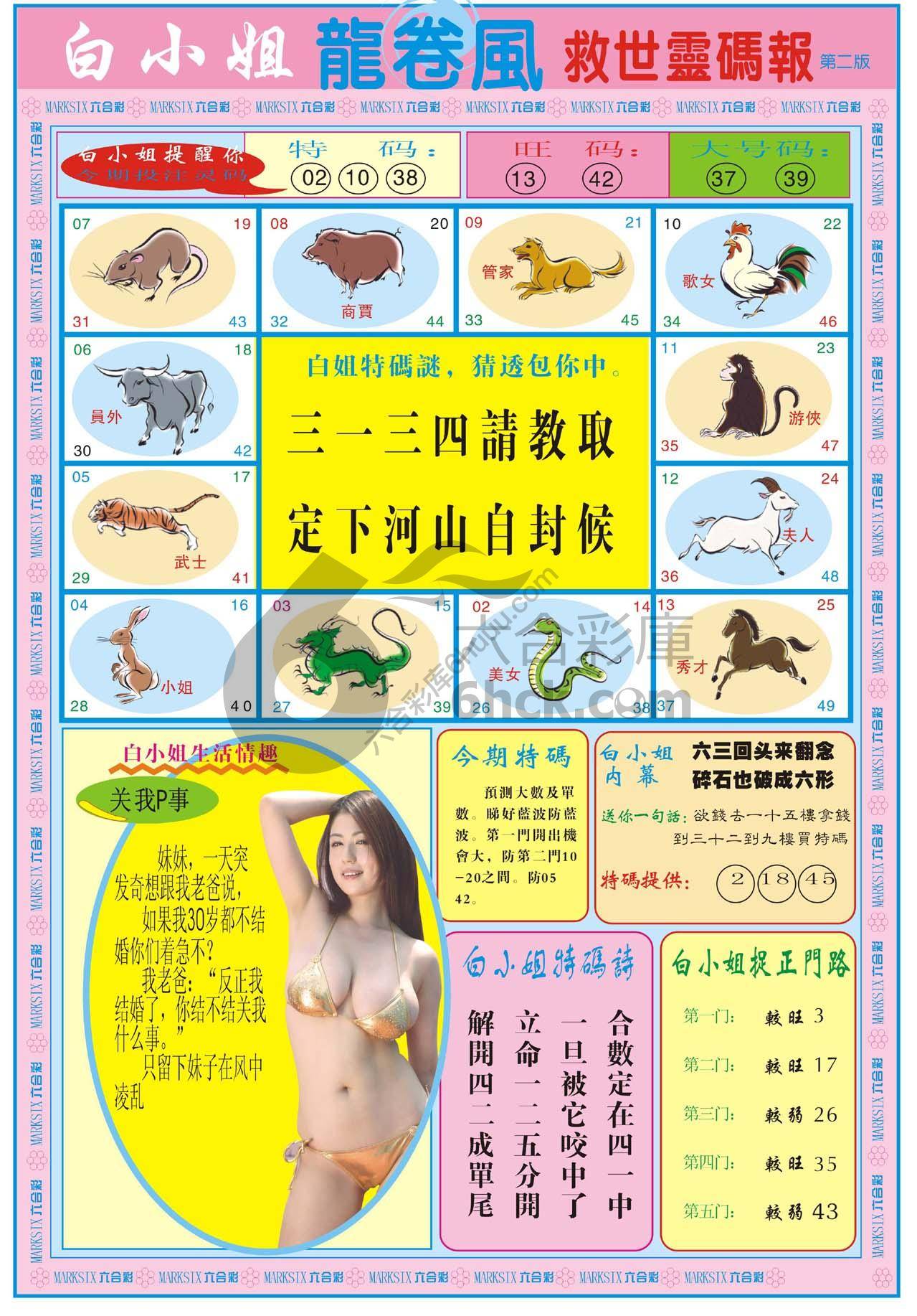 白小姐救世灵码报