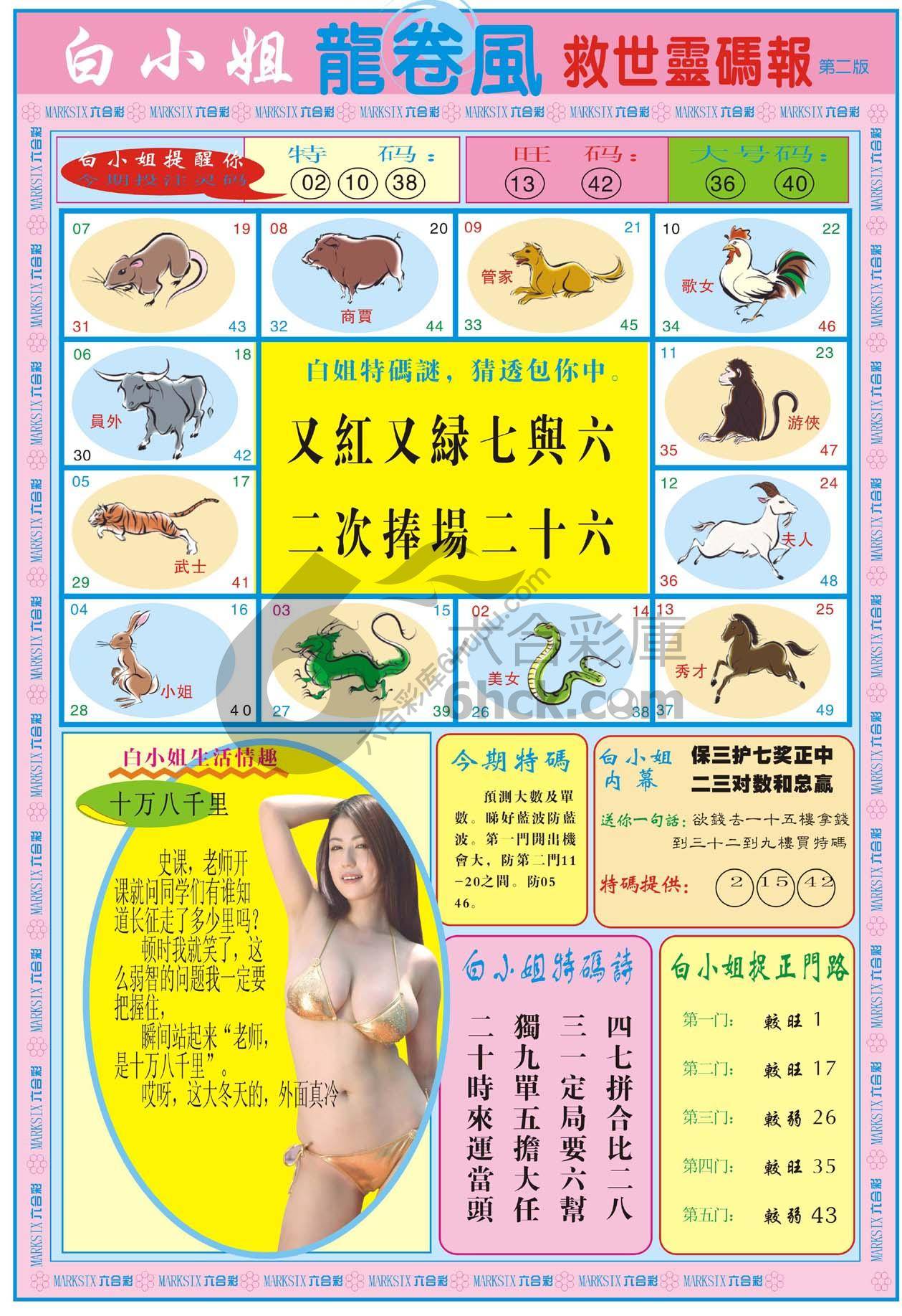 白小姐救世灵码报
