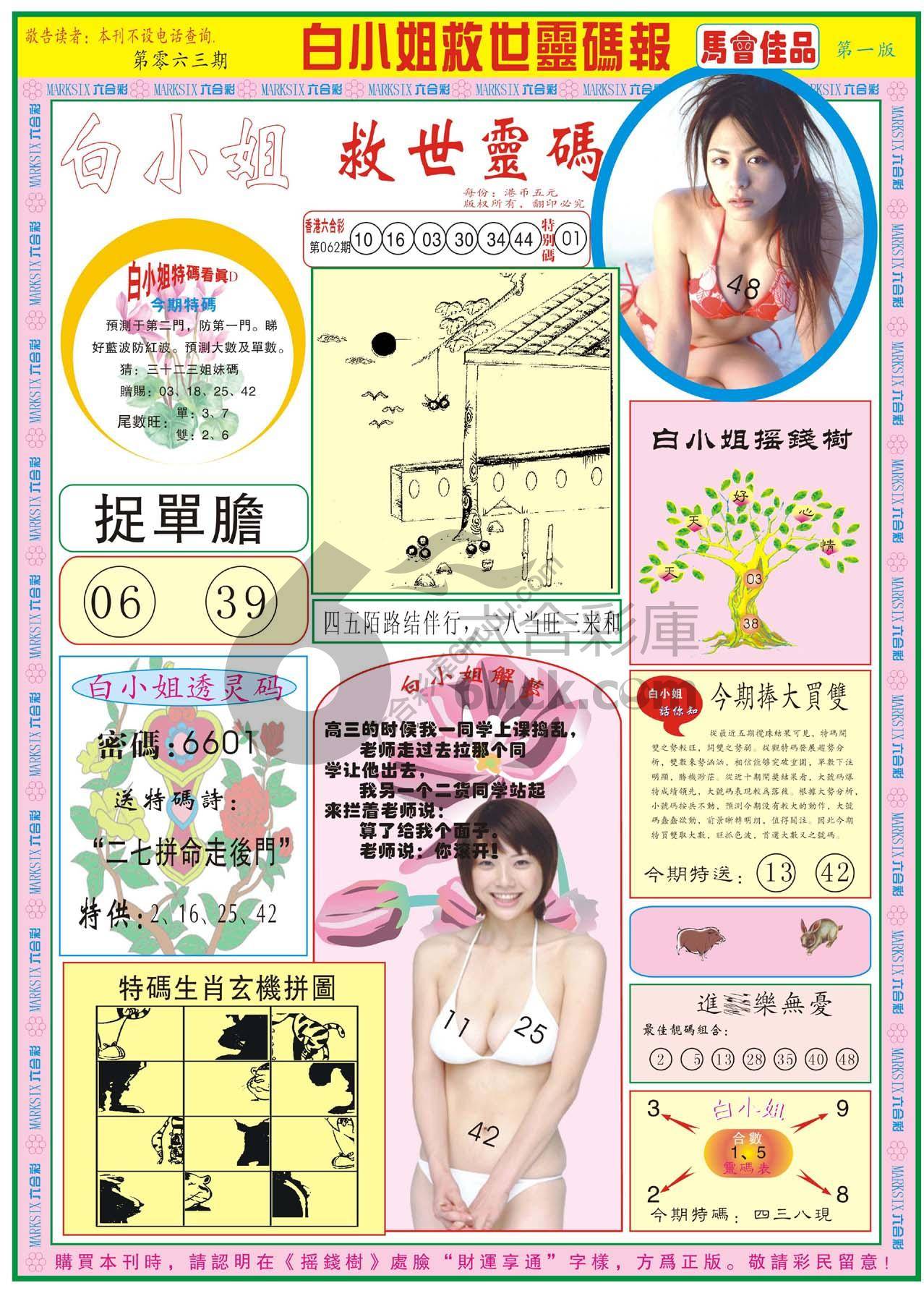 白小姐救世灵码报