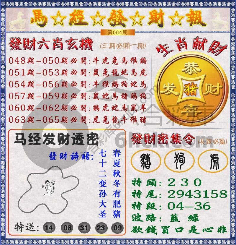 马经发财报
