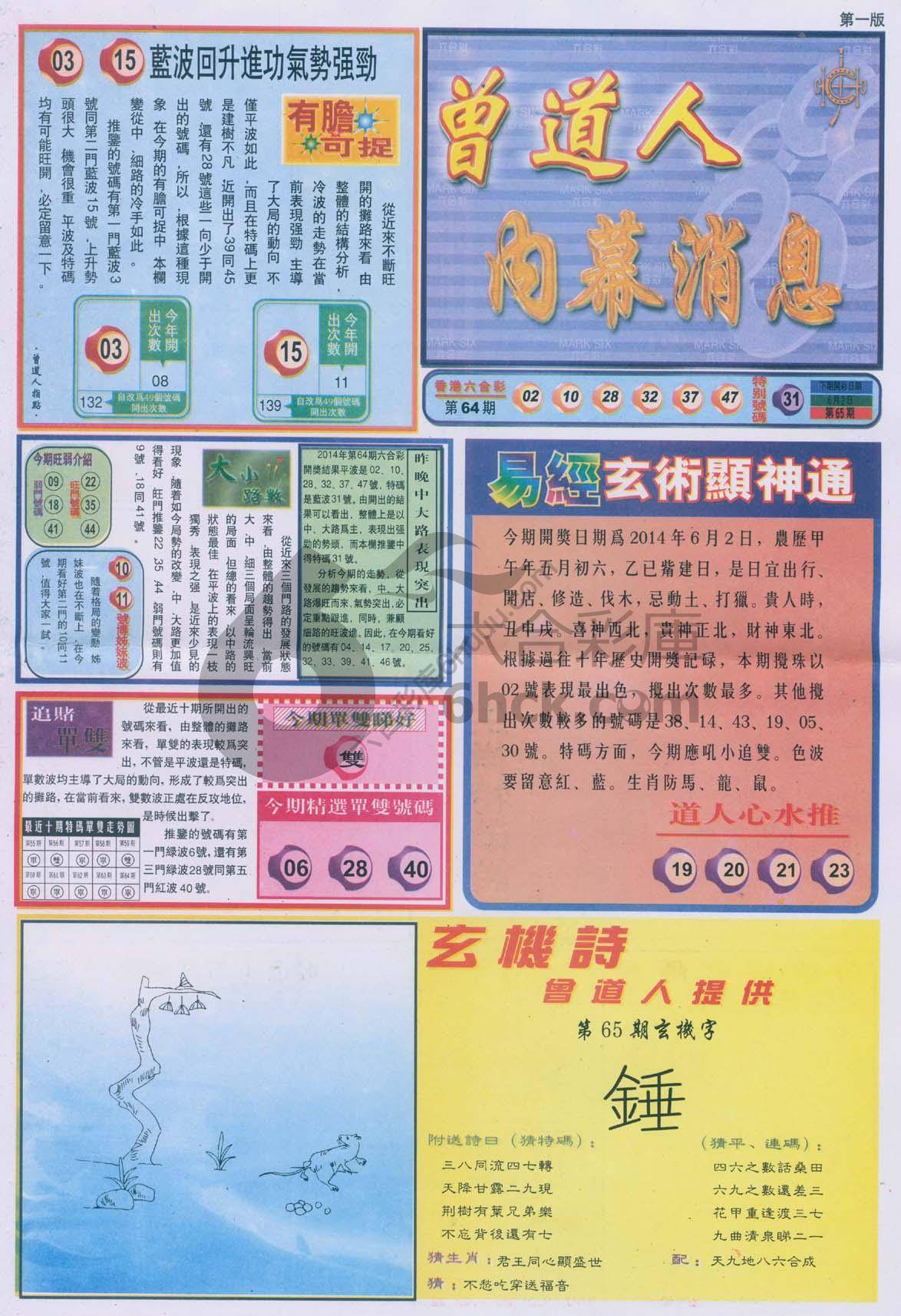曾道人内幕消息