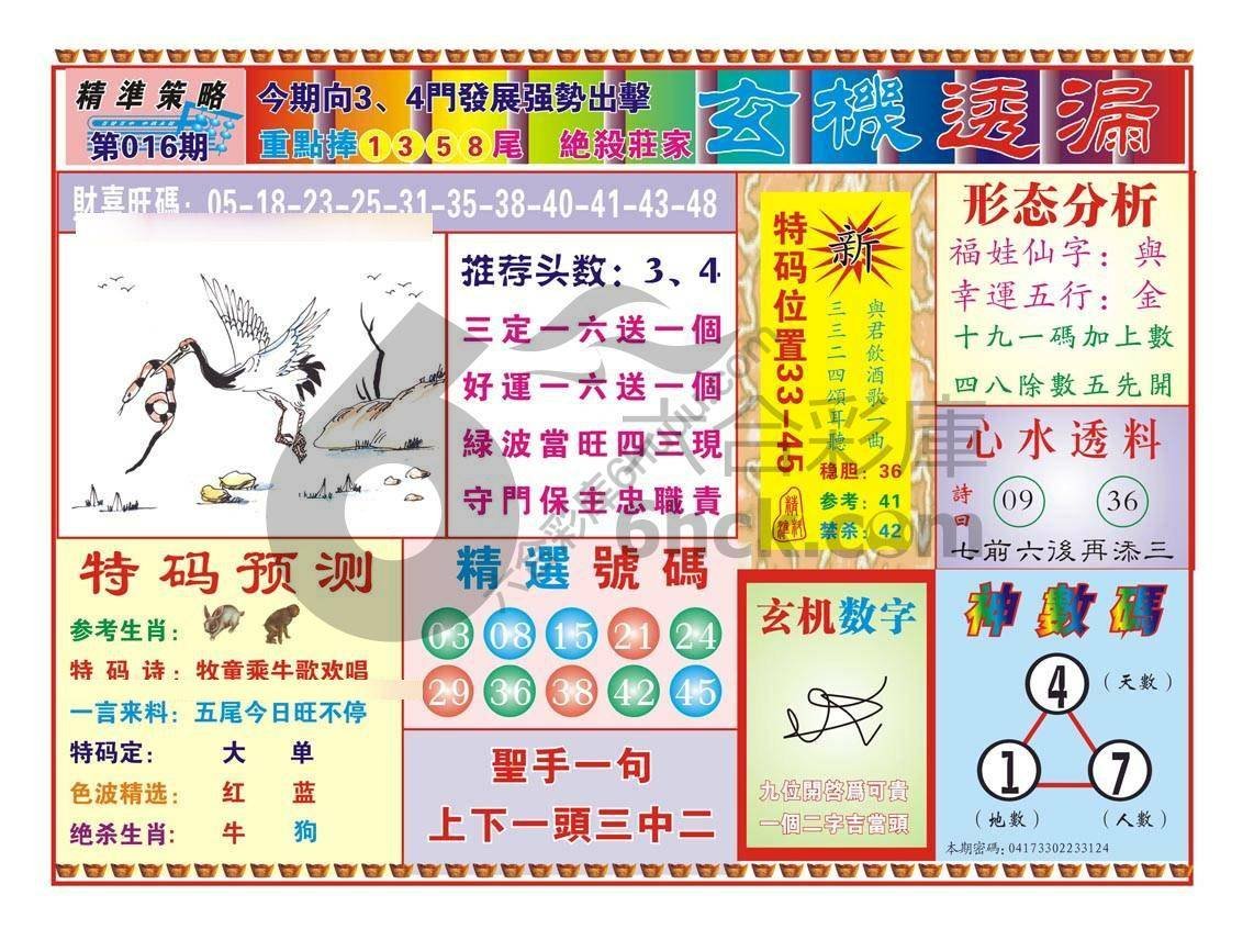 玄机透漏
