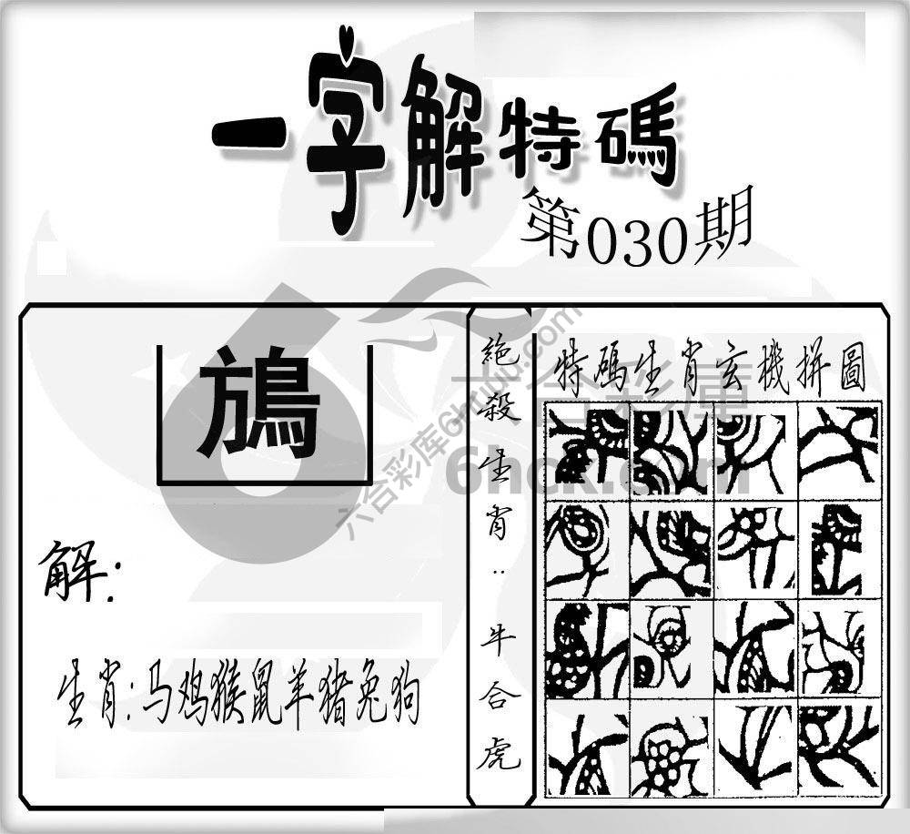 一字解特码