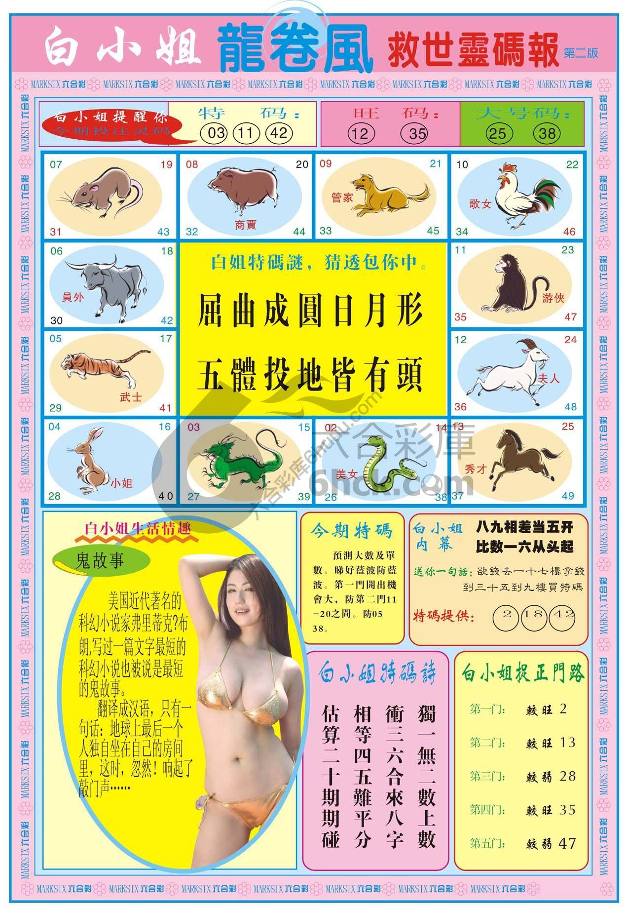 白小姐救世灵码报