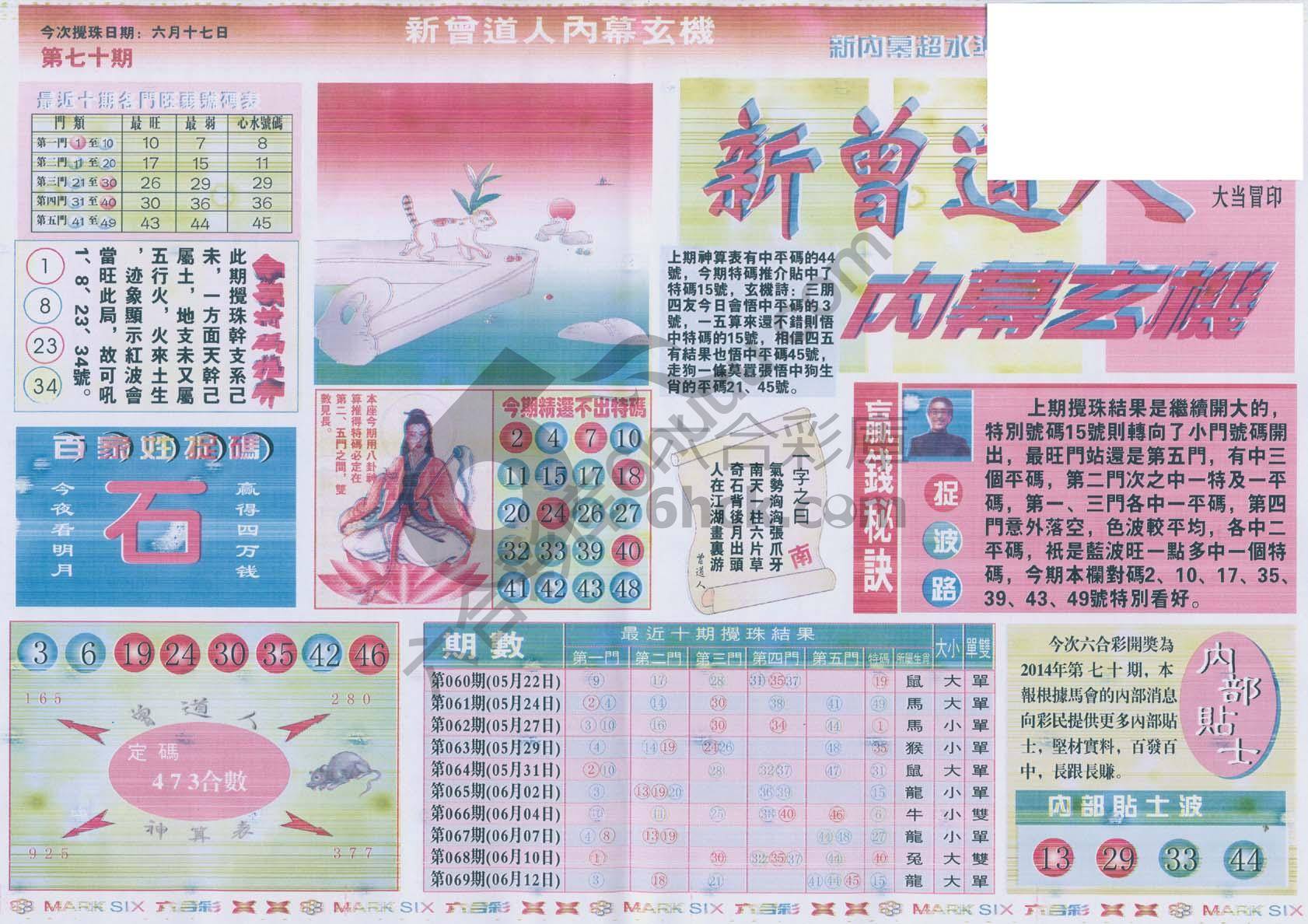 新曾道人内幕玄机
