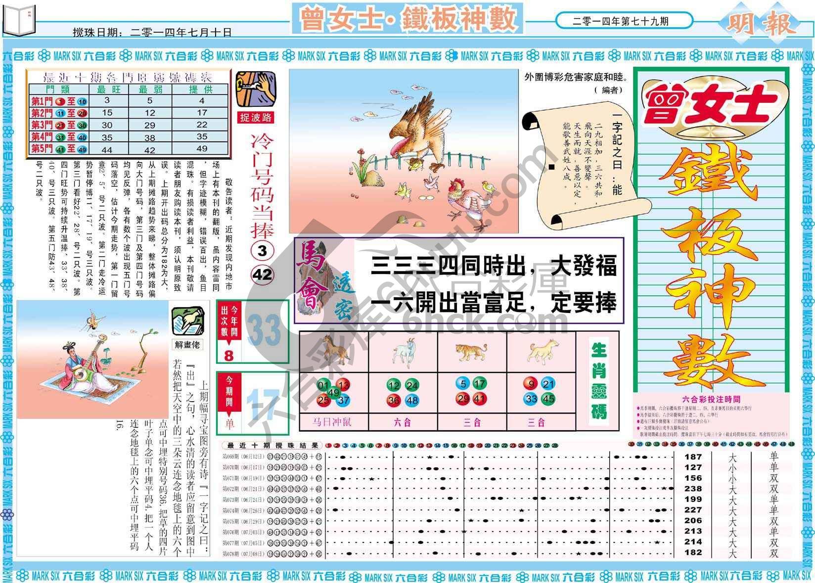 曾女士铁板神数