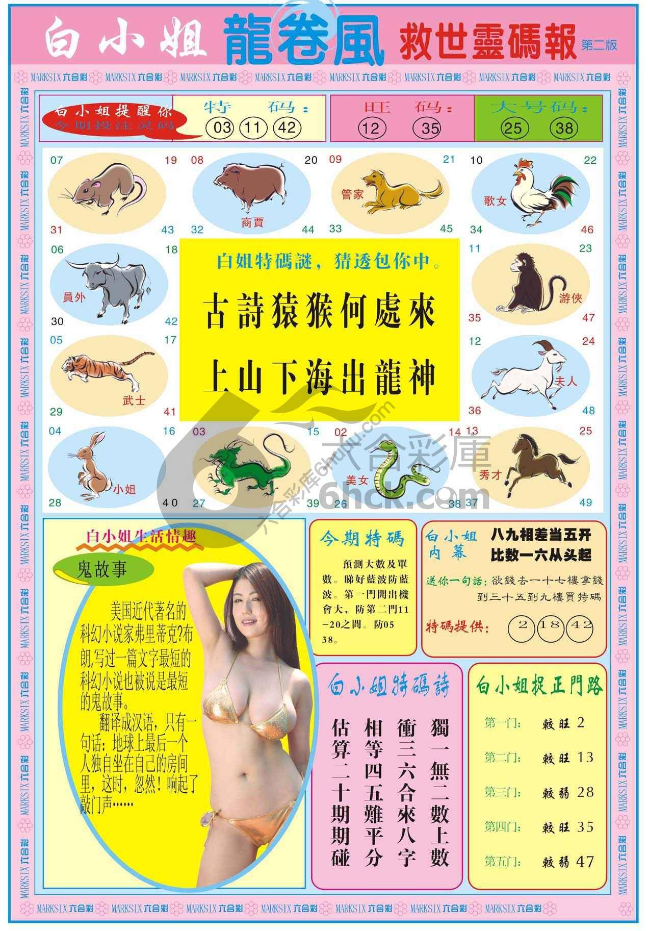 白小姐救世灵码报