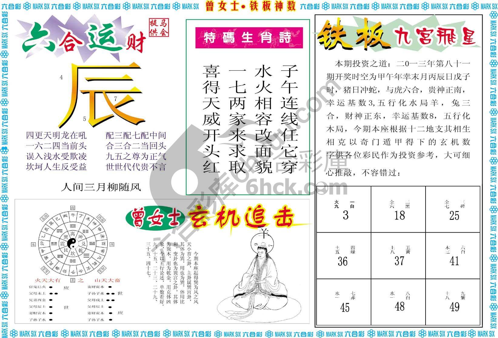 曾女士铁板神数