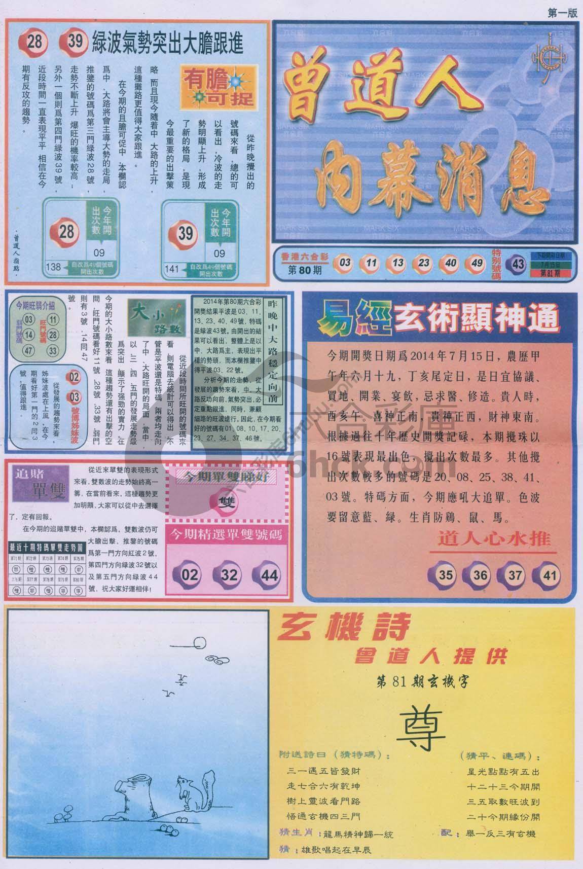 曾道人内幕消息