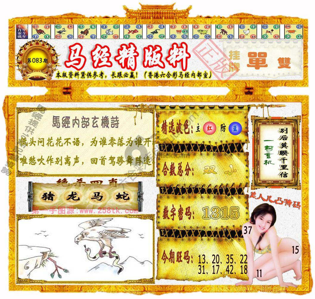 马经精版料