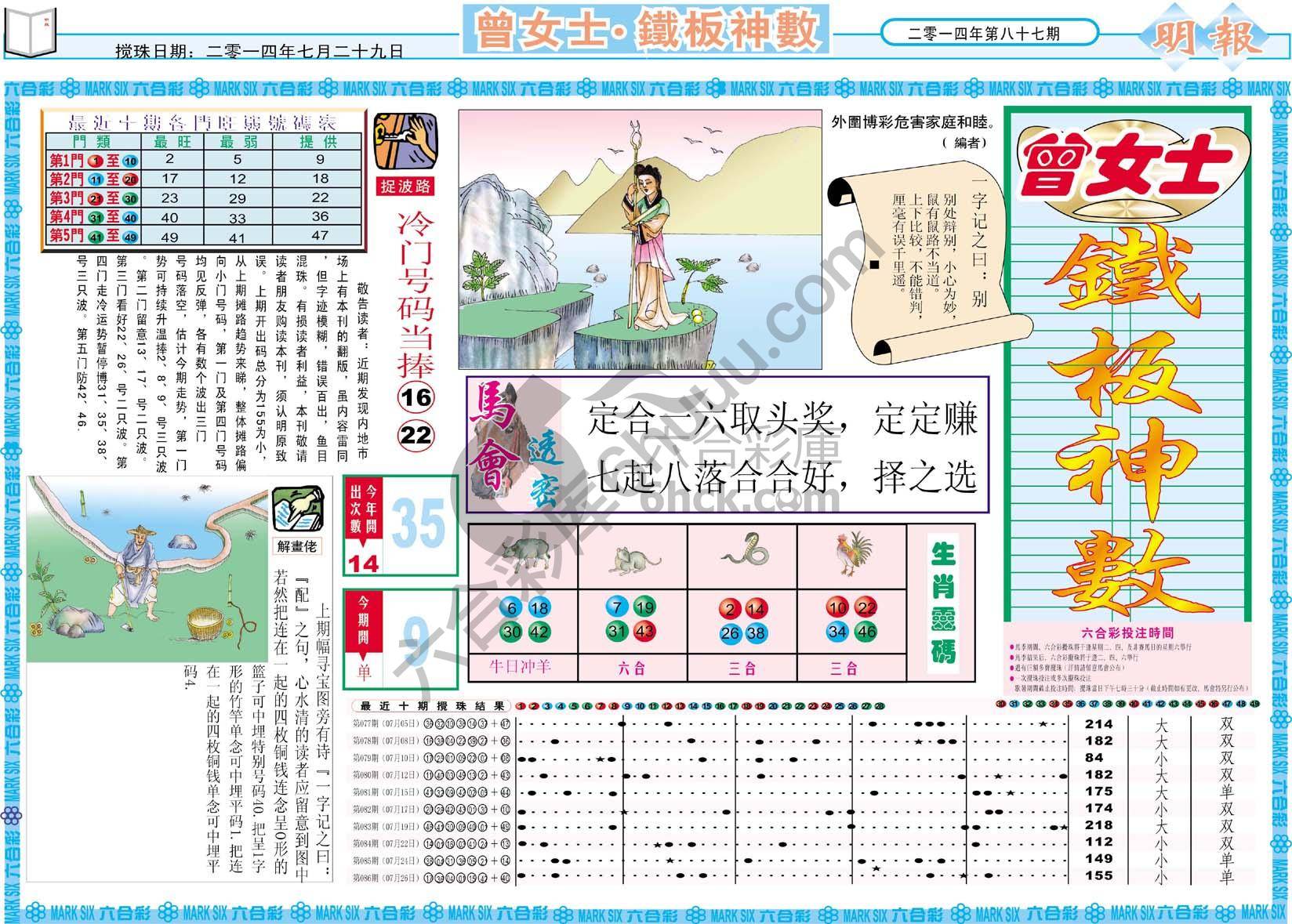 曾女士铁板神数