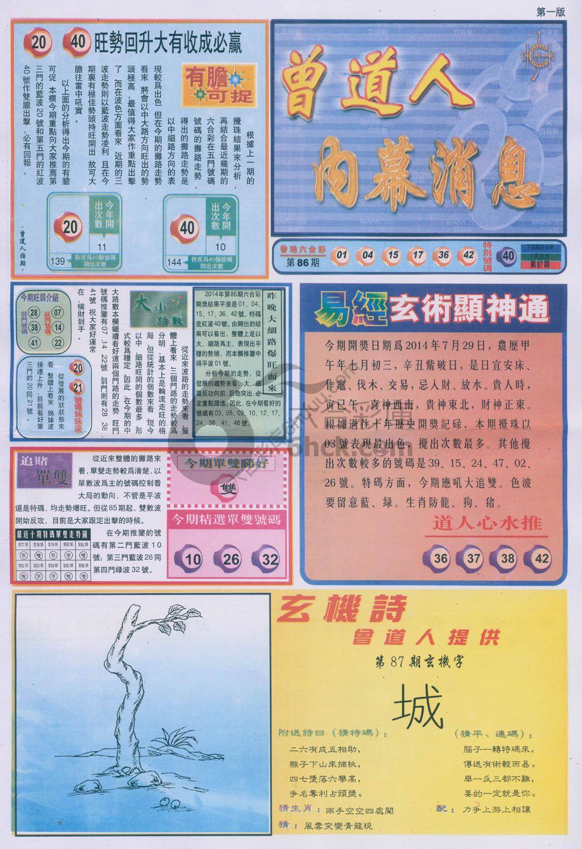 曾道人内幕消息